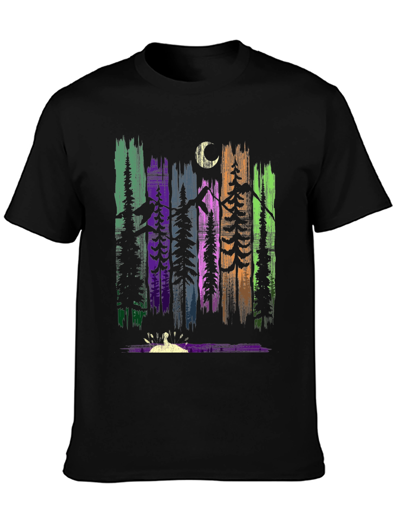 Nature Forest Moon Graphic T-Shirt
