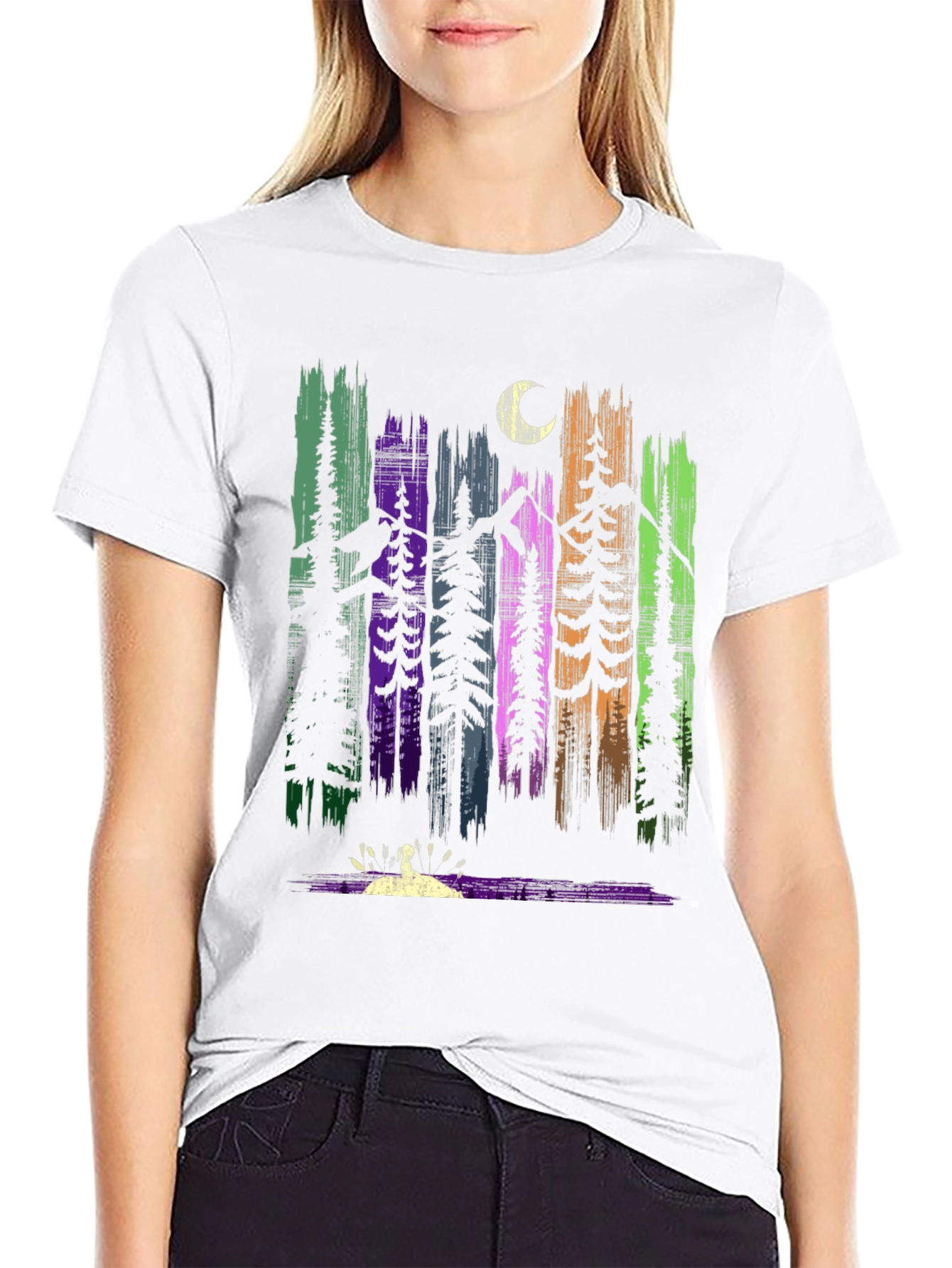Nature Forest Moon Graphic T-Shirt