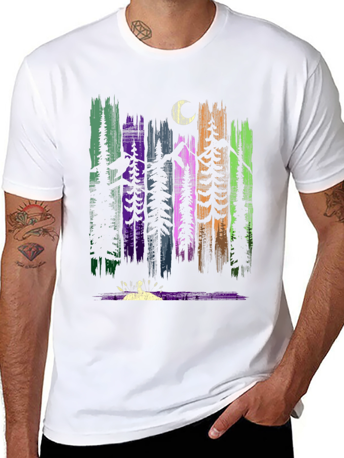 Nature Forest Moon Graphic T-Shirt