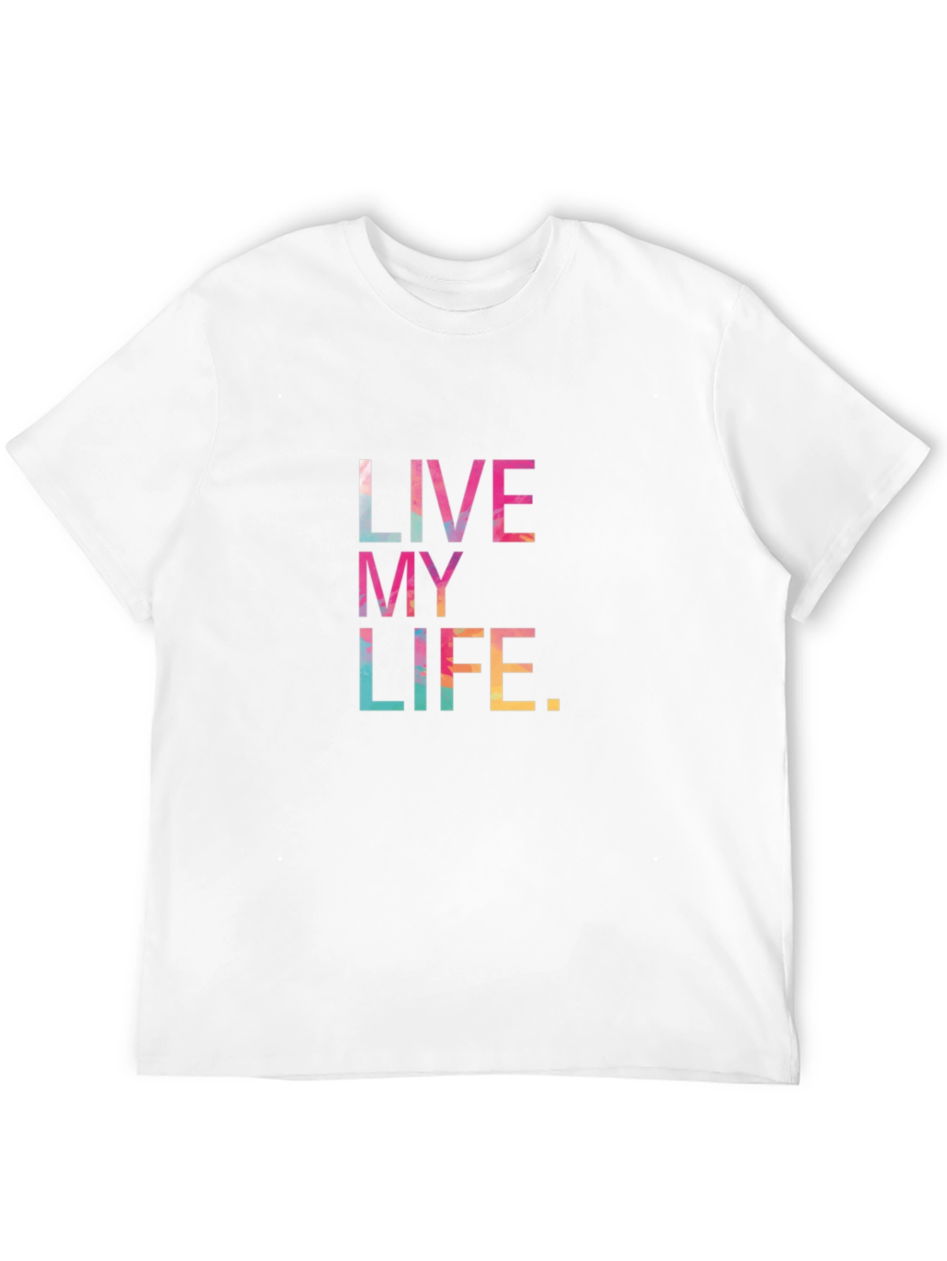 Live My Life Graphic Tee - Mens Black T-Shirt