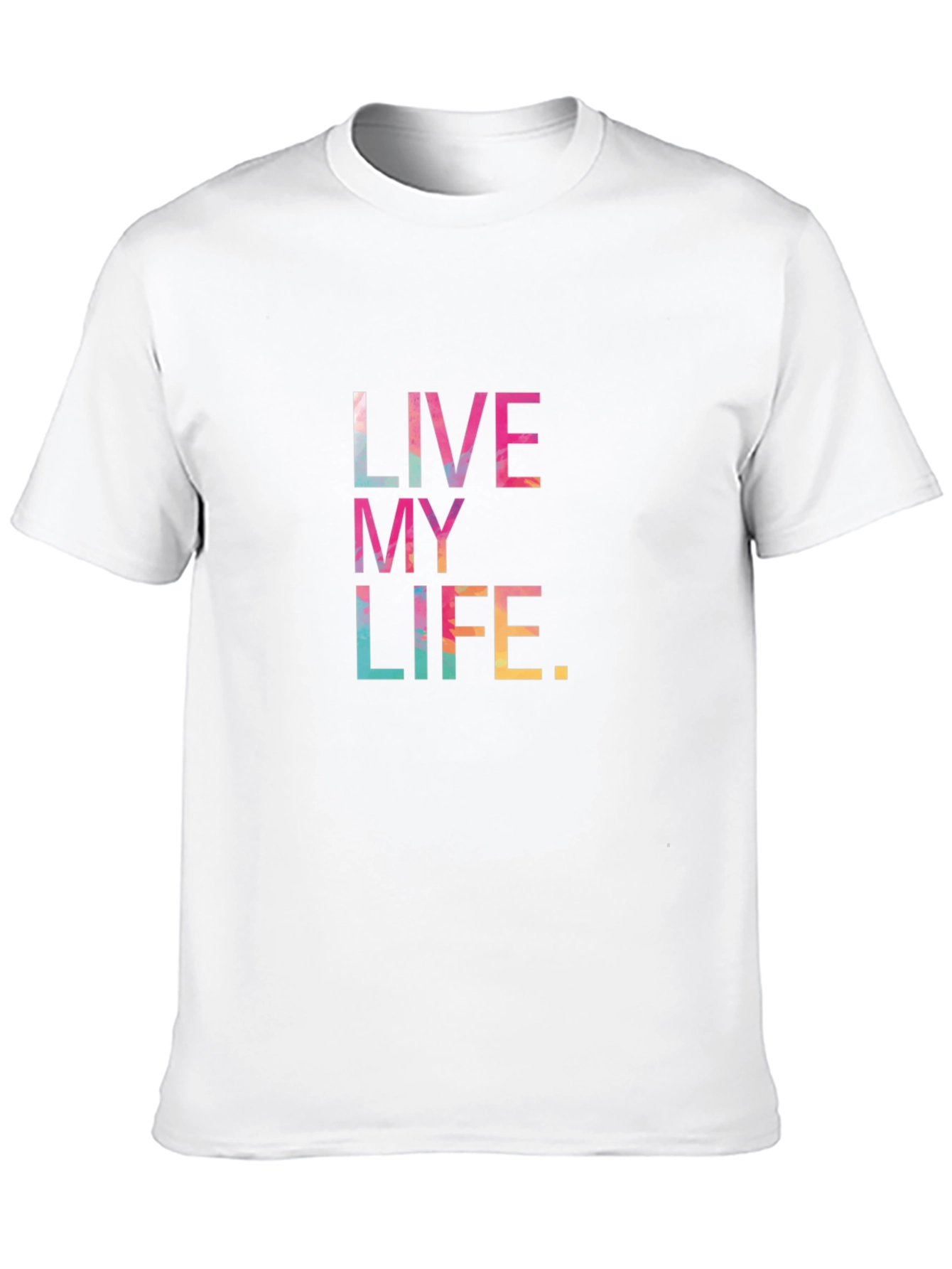 Live My Life Graphic Tee - Mens Black T-Shirt