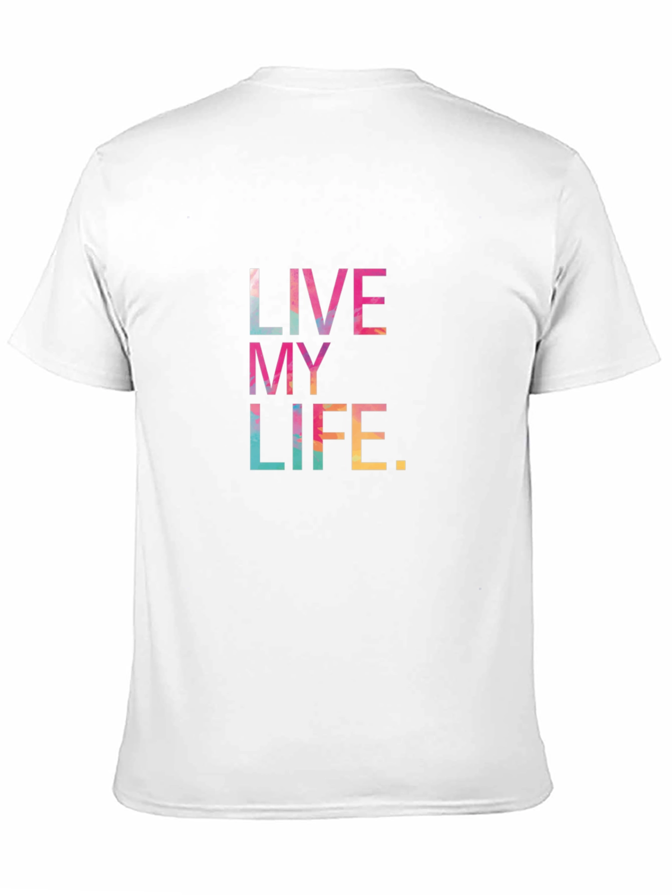 Live My Life Graphic Tee - Mens Black T-Shirt