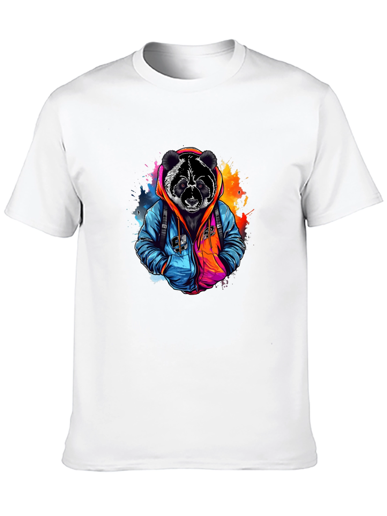 Cool Panda Graphic Tee - Black