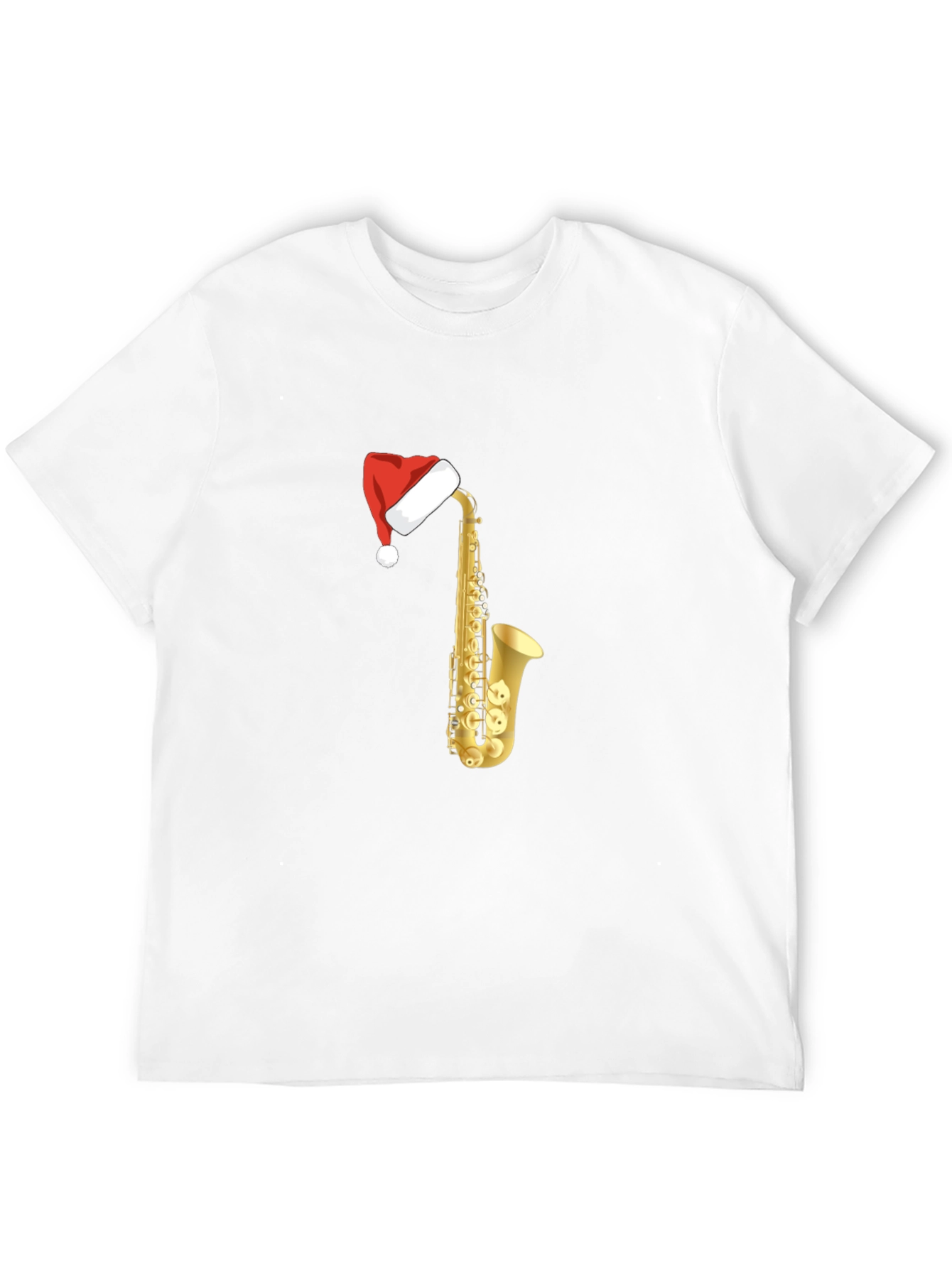 Saxophone Santa Hat T-Shirt
