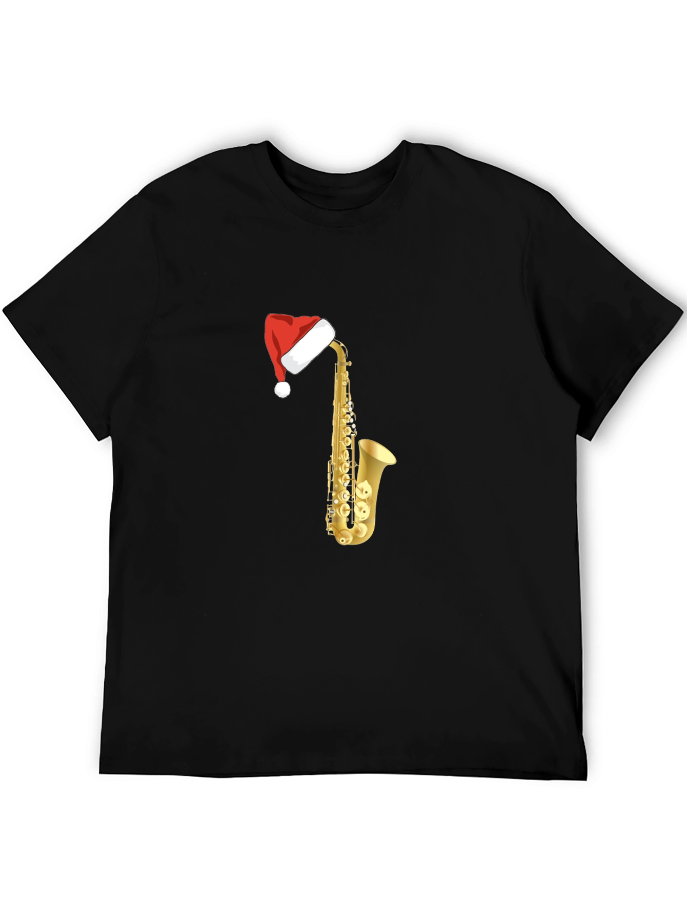 Saxophone Santa Hat T-Shirt