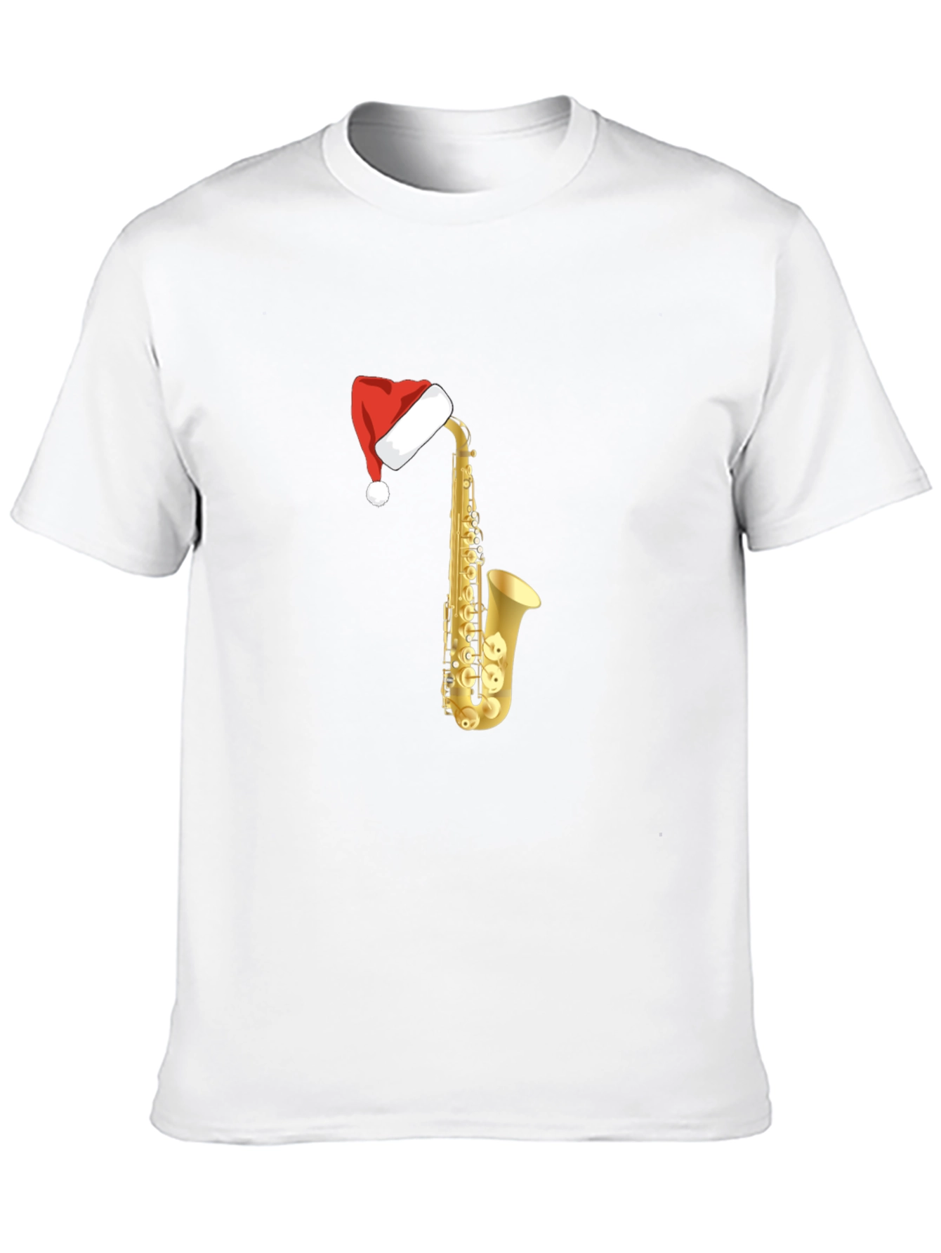 Saxophone Santa Hat T-Shirt