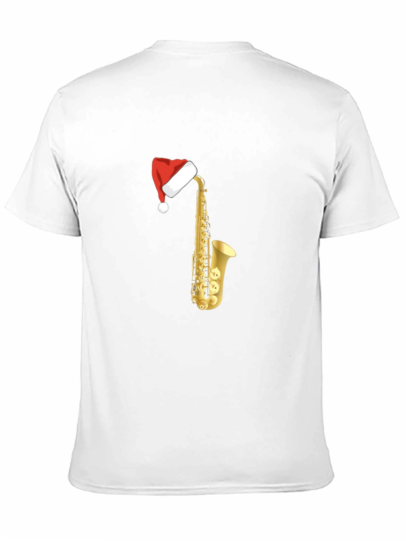Saxophone Santa Hat T-Shirt
