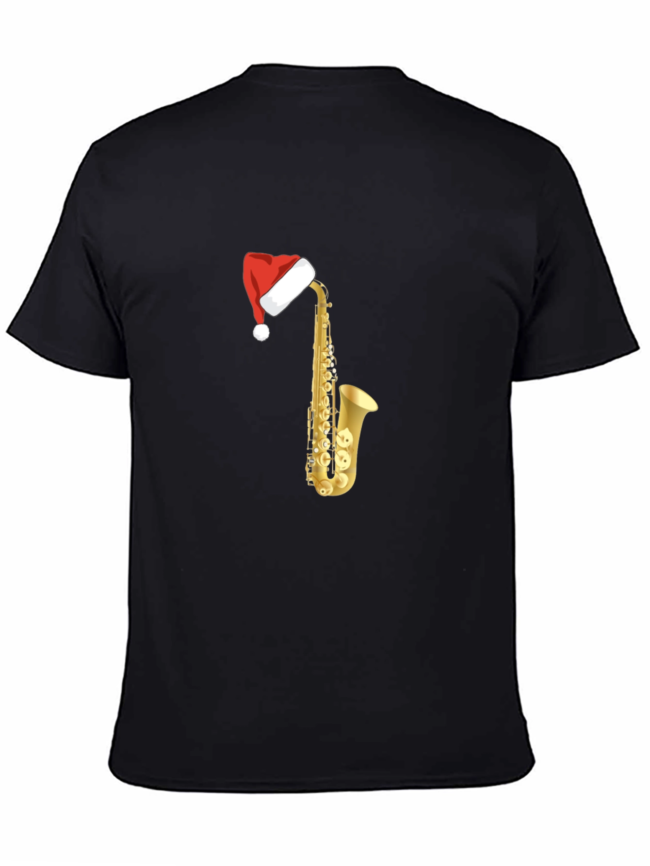Saxophone Santa Hat T-Shirt