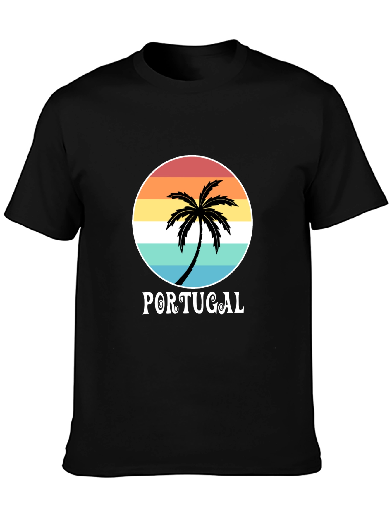 Portugal Palm Tree T-Shirt - Beach Vacation Souvenir