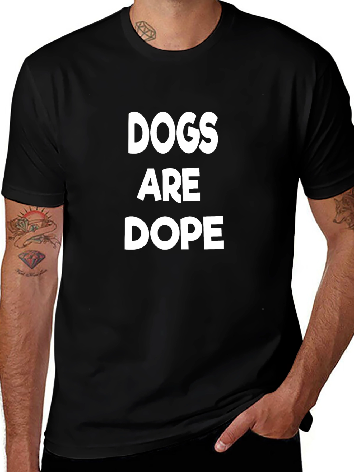 Dogs Are Dope Black Graphic Tee