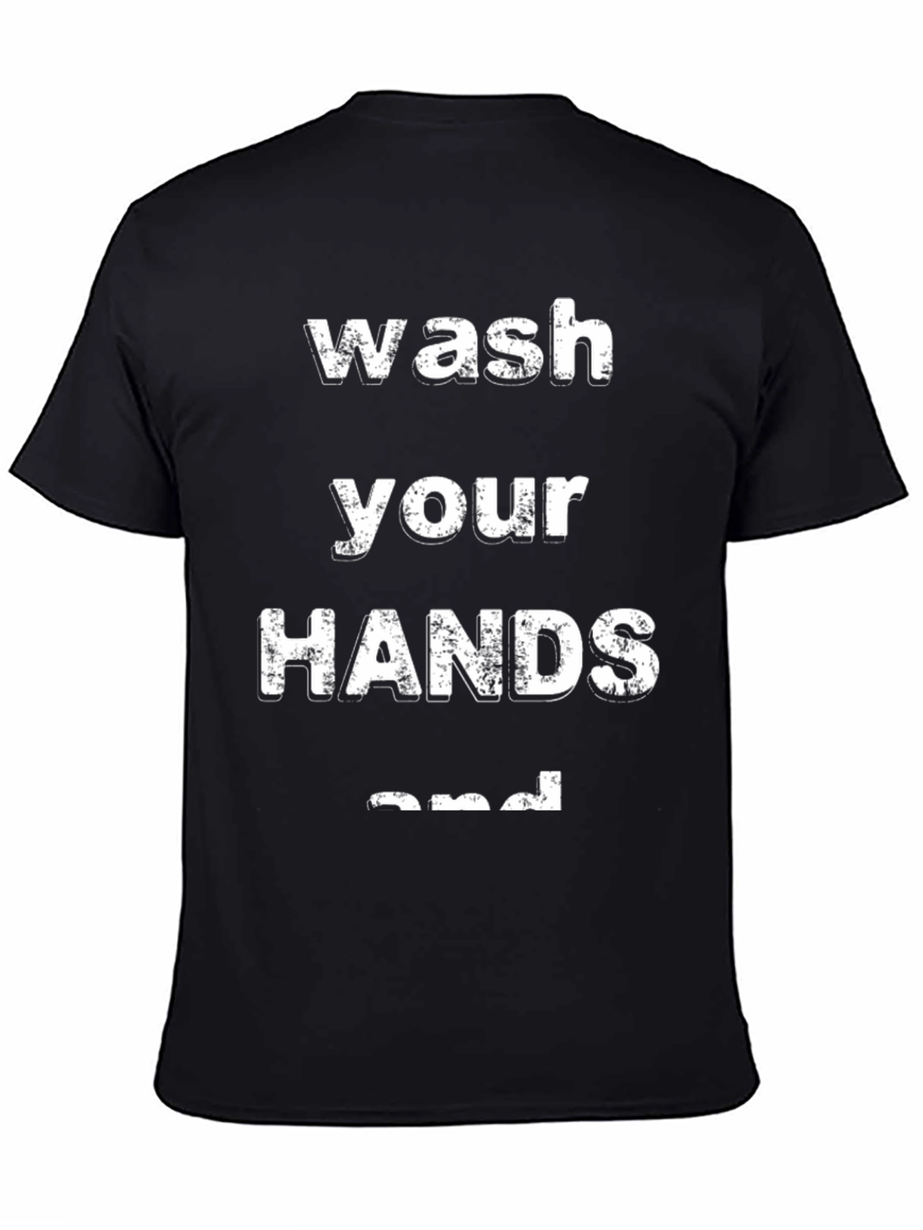 Wash Your Hands Graphic Tee - Black Casual T-Shirt