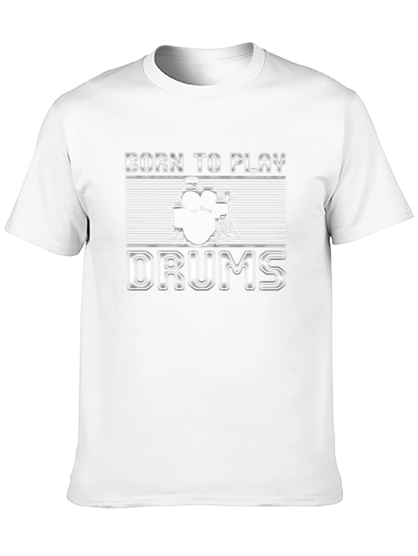 Born to Play Drums Black Graphic T-Shirt