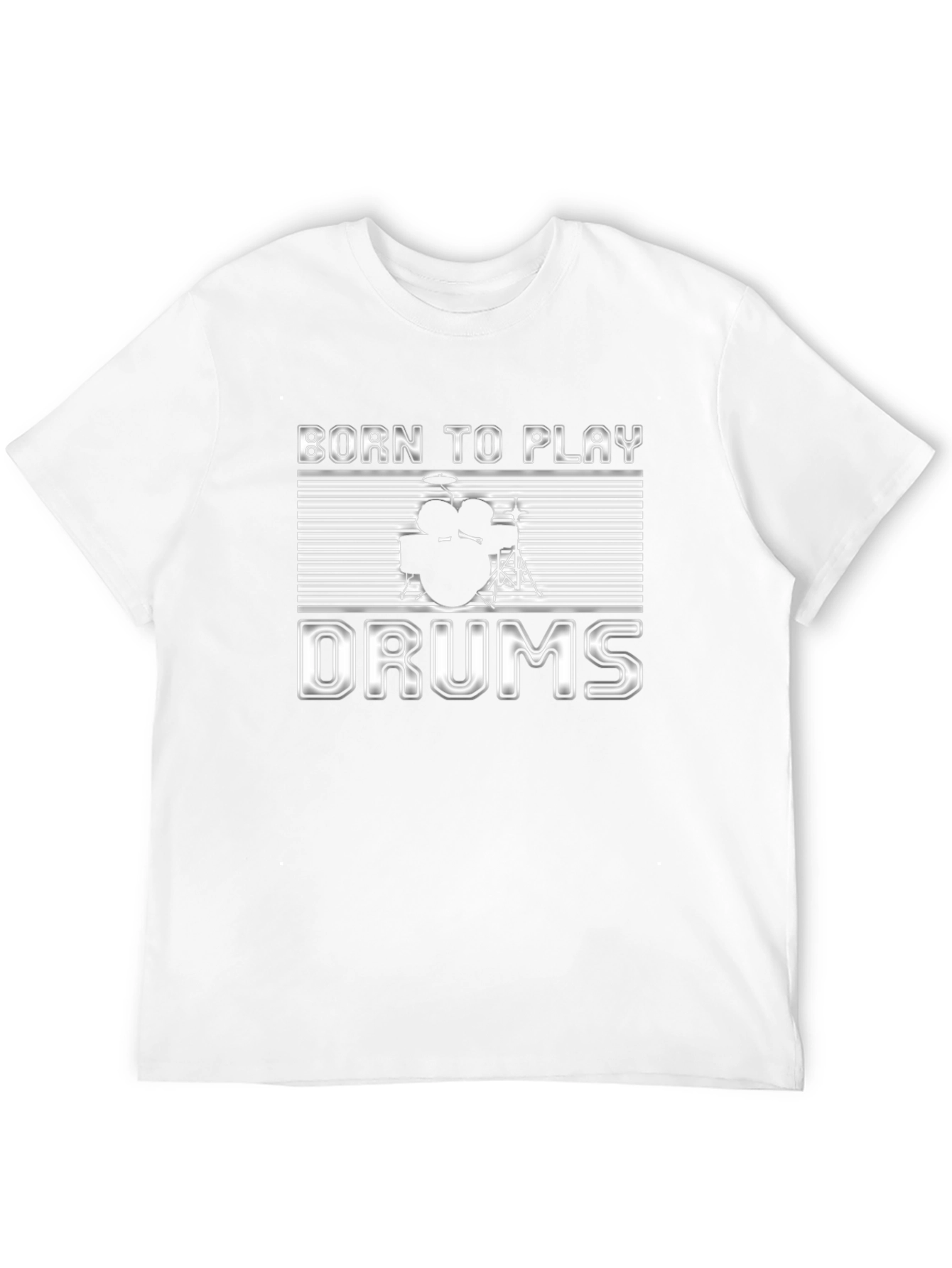 Born to Play Drums Black Graphic T-Shirt