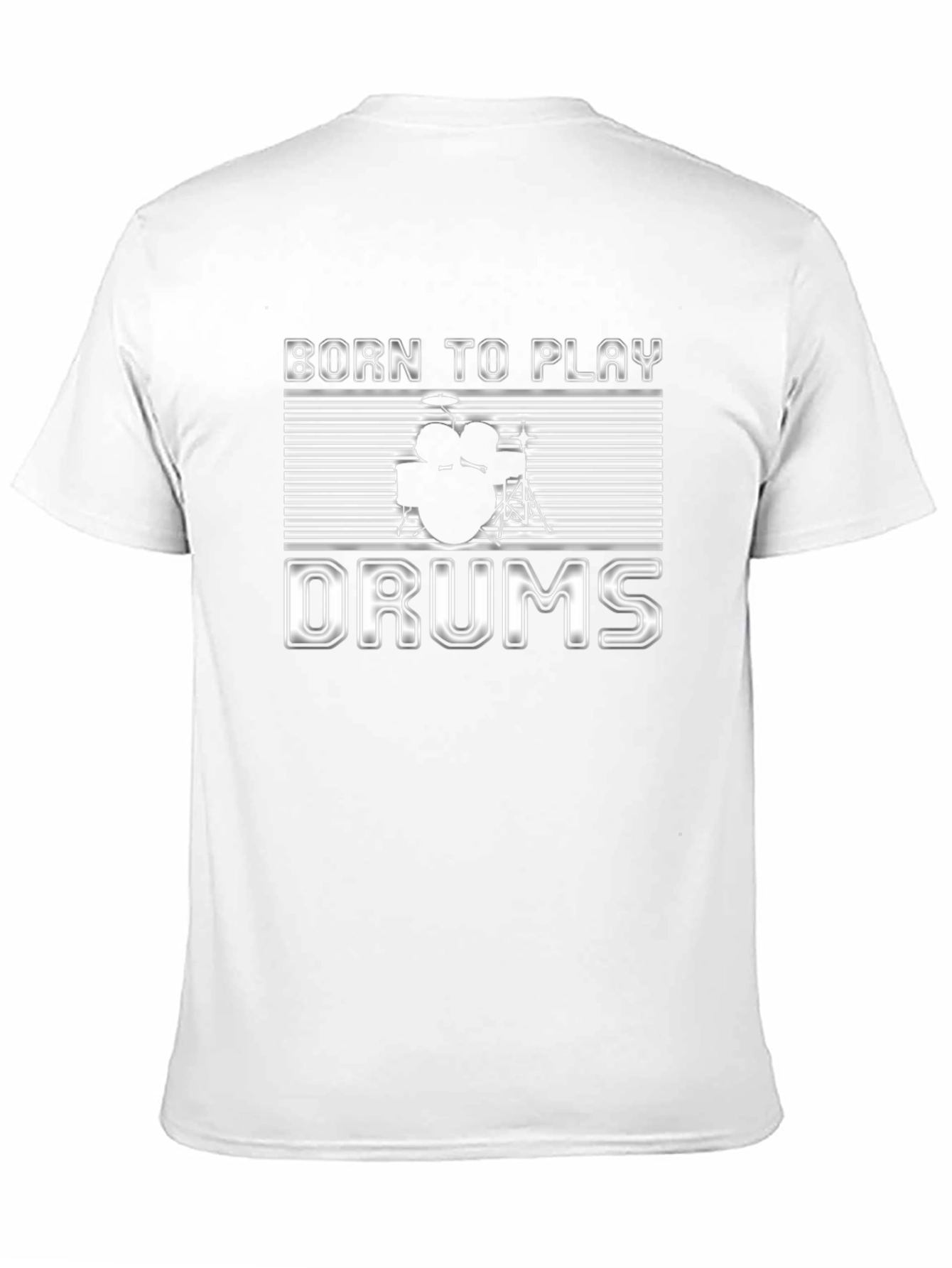 Born to Play Drums Black Graphic T-Shirt