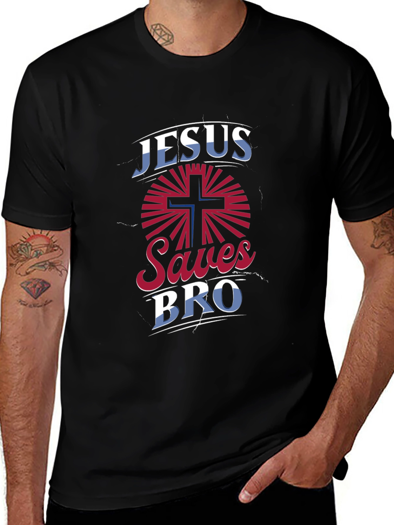 Jesus Saves Bro Graphic T-Shirt