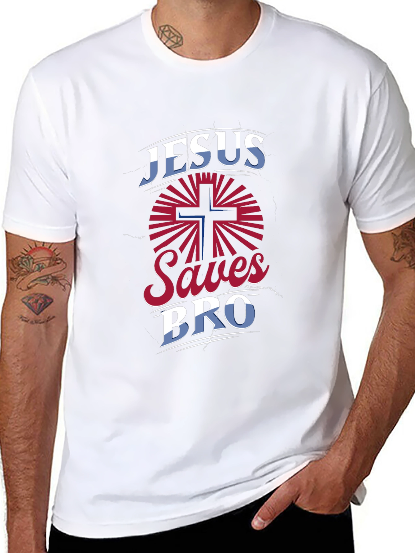 Jesus Saves Bro Graphic T-Shirt