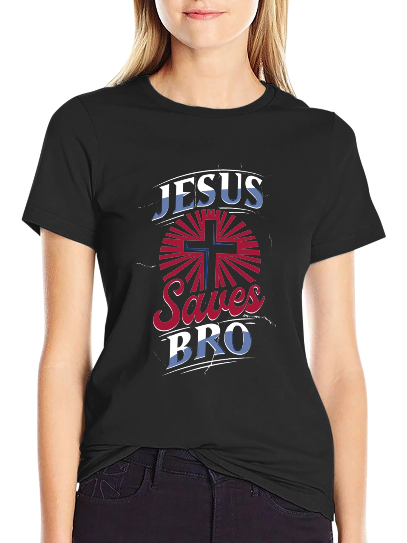 Jesus Saves Bro Graphic T-Shirt