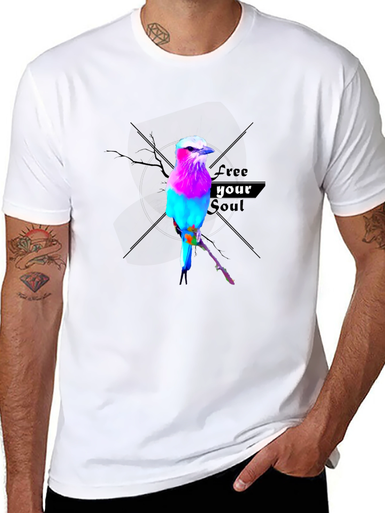 Vibrant Bird Graphic Tee - Free Your Soul