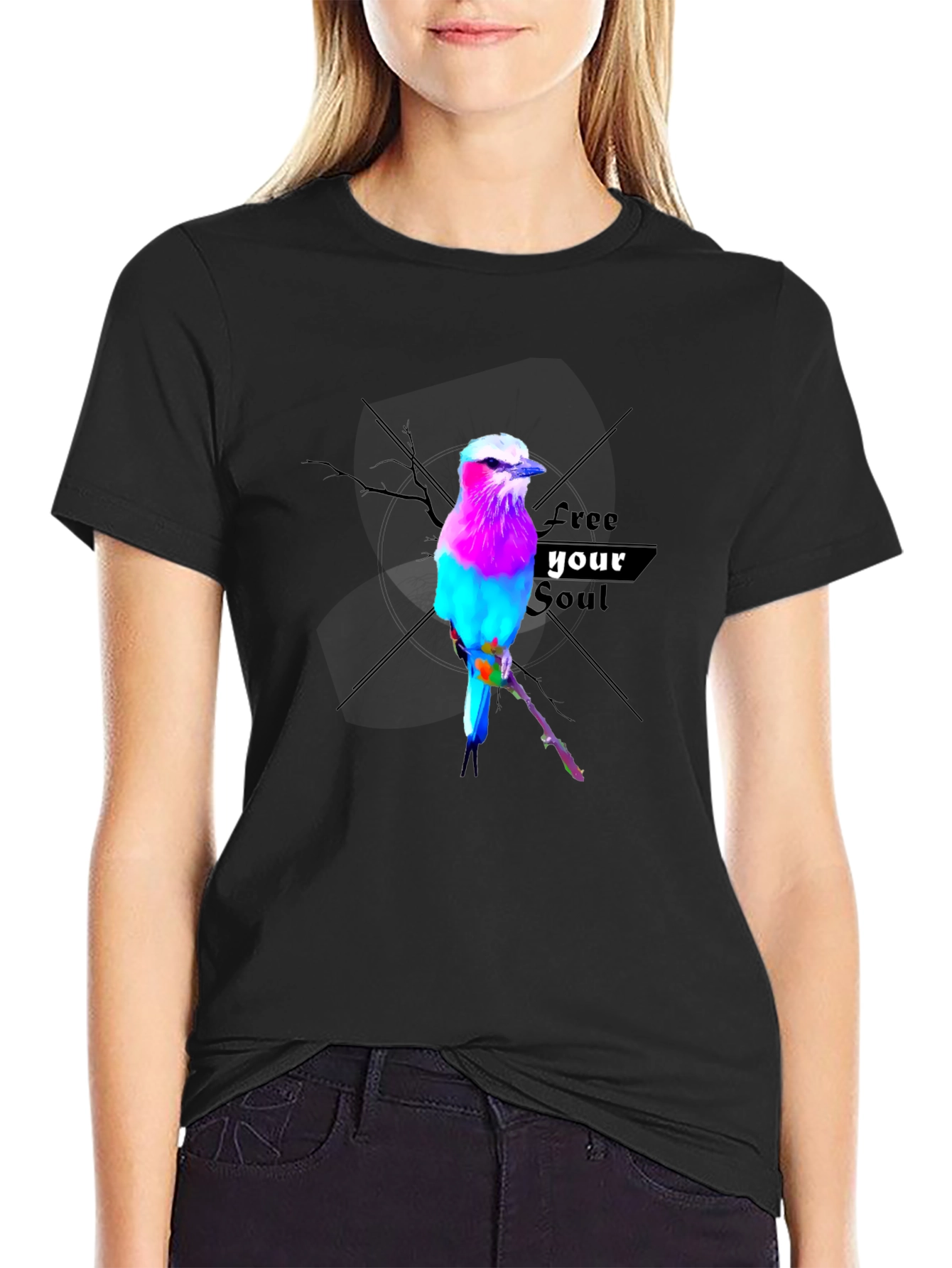 Vibrant Bird Graphic Tee - Free Your Soul