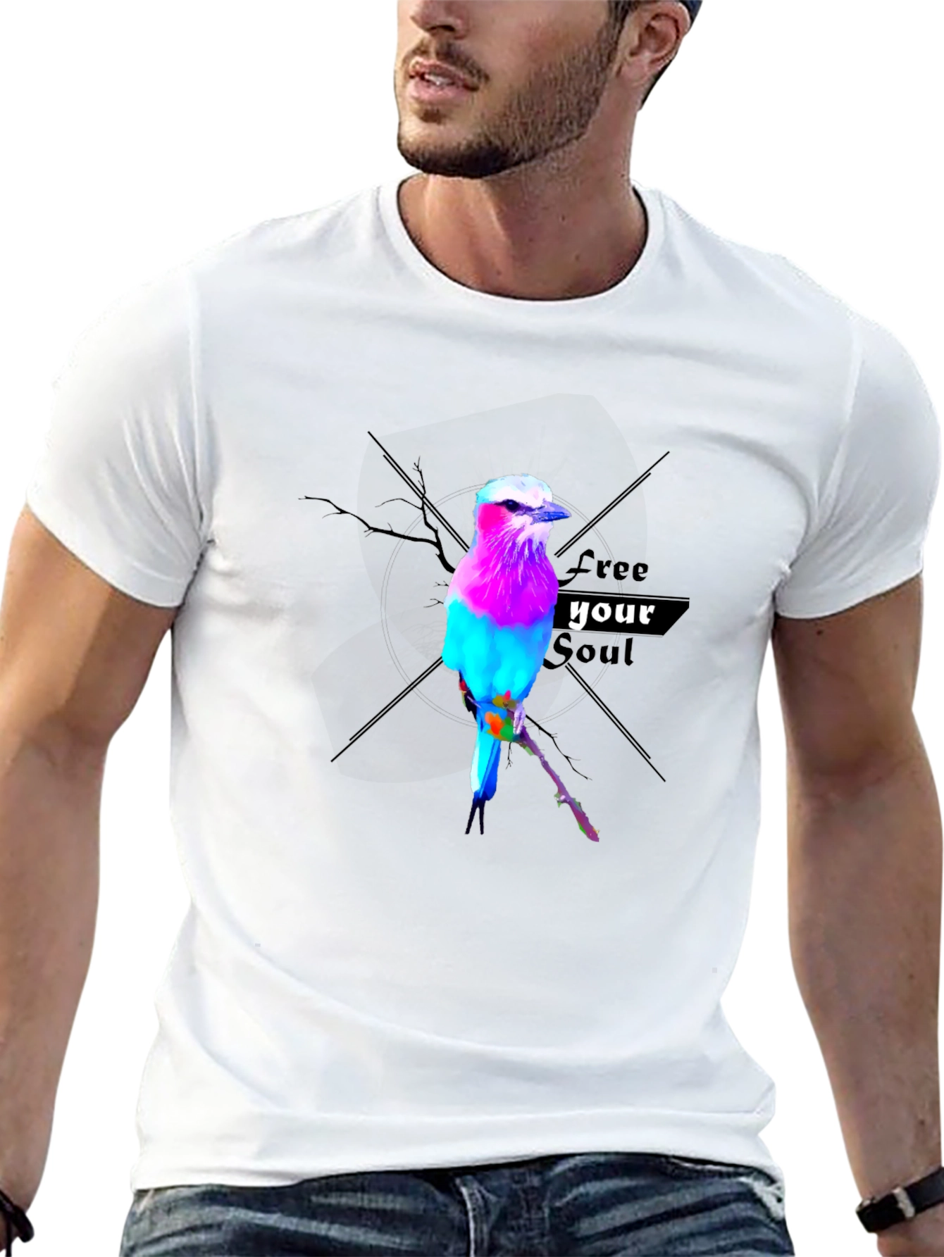 Vibrant Bird Graphic Tee - Free Your Soul