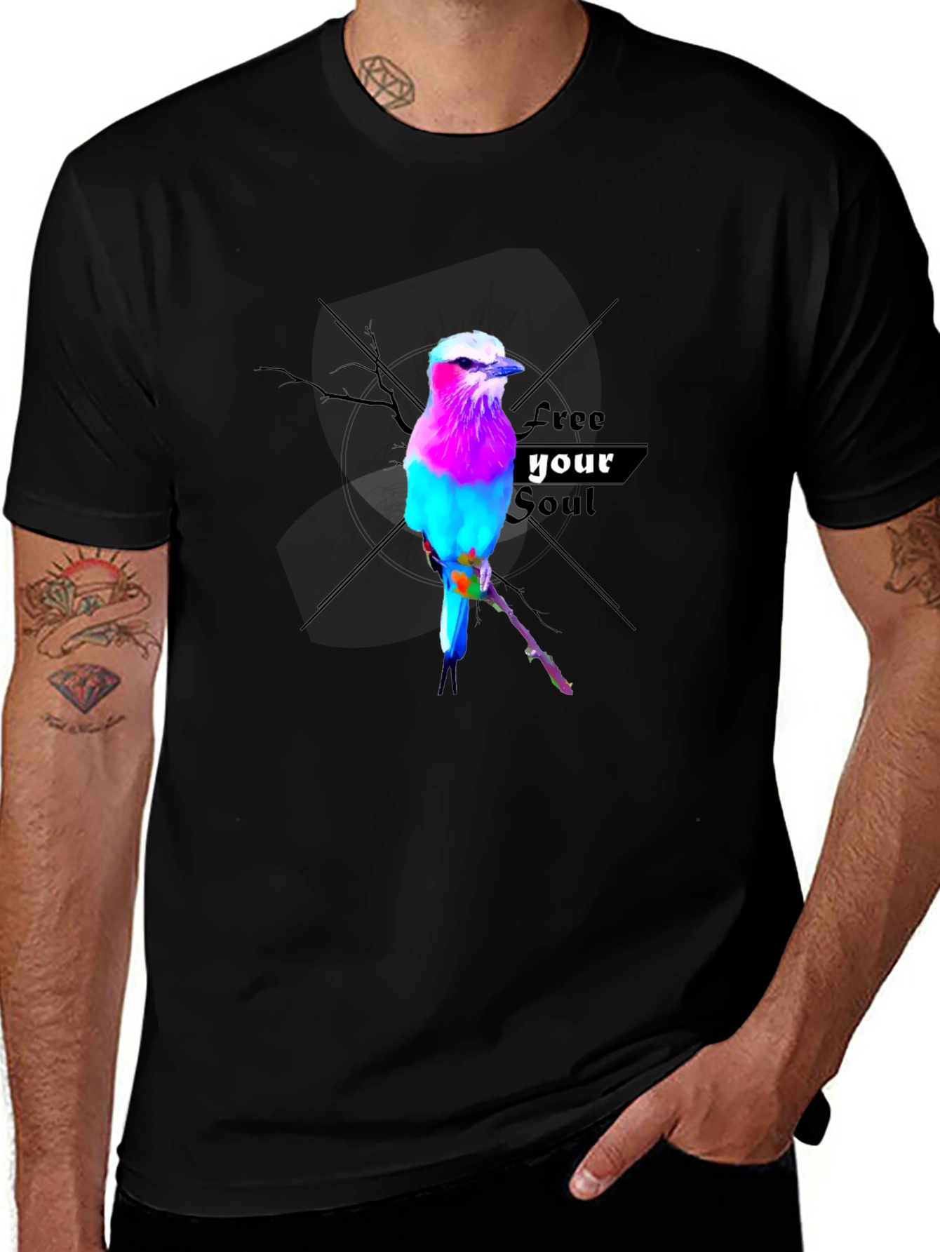 Vibrant Bird Graphic Tee - Free Your Soul
