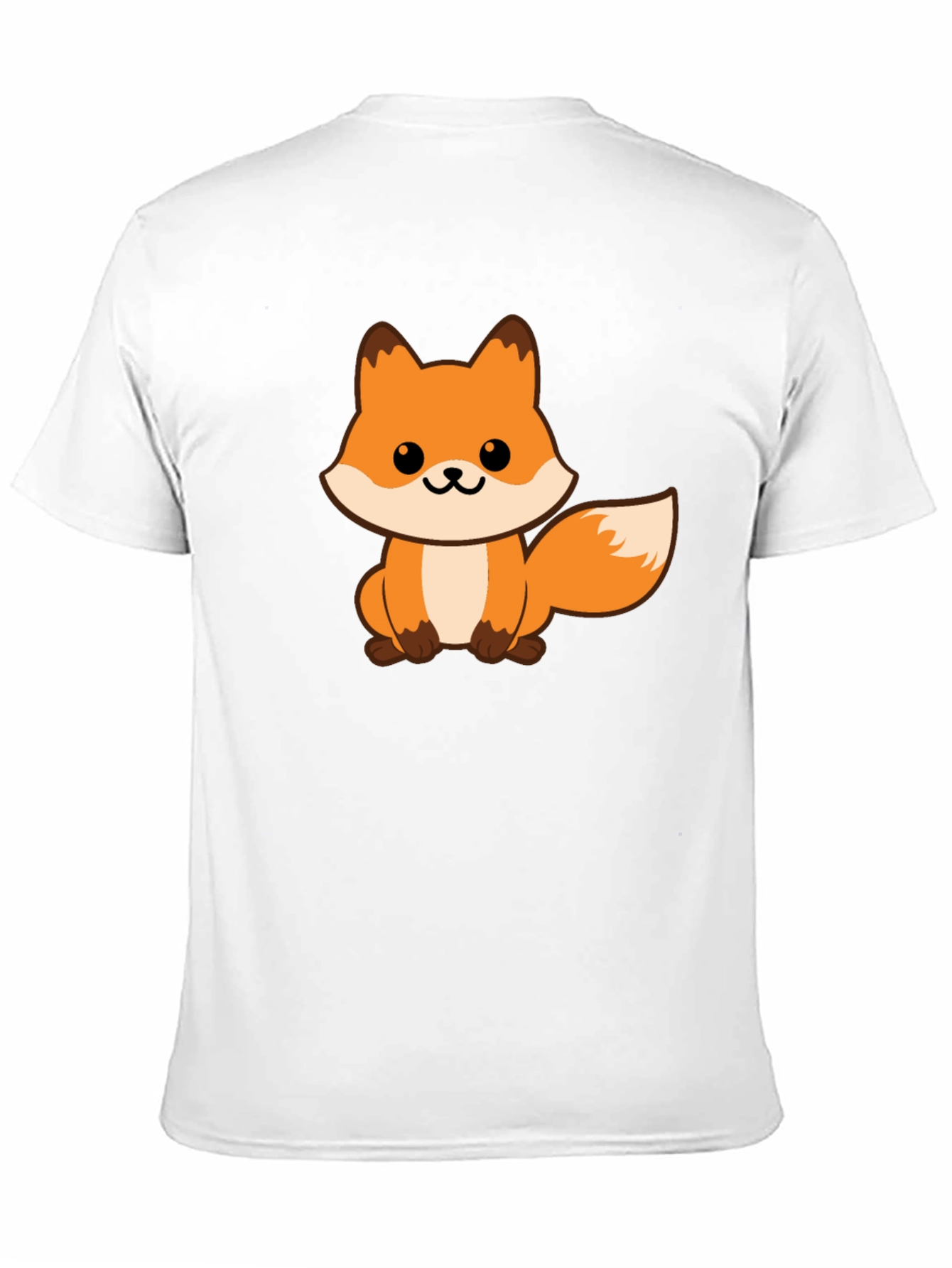 Cute Fox Graphic Black T-Shirt