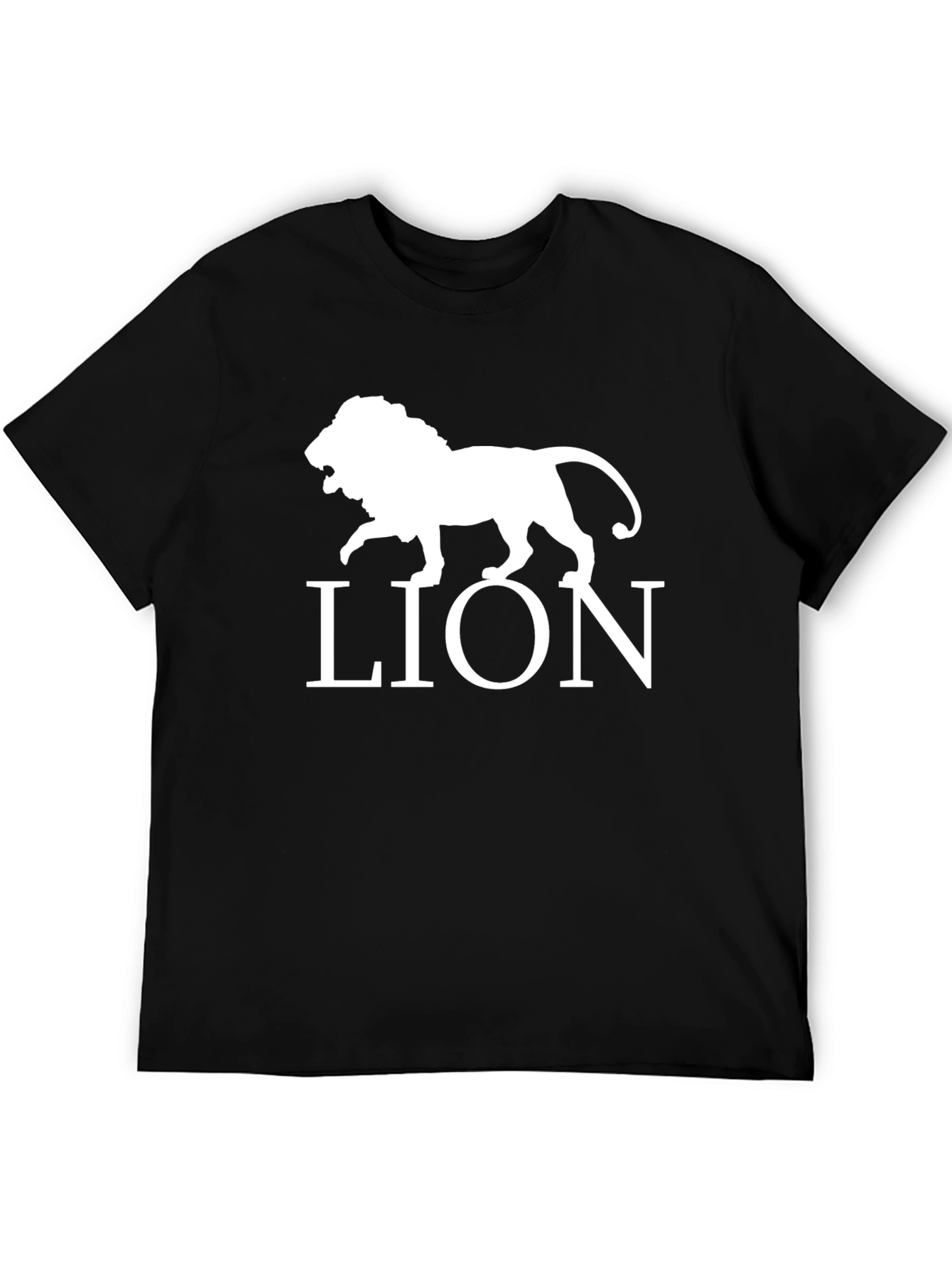 Lion Graphic Print Tee - Bold Animal Design