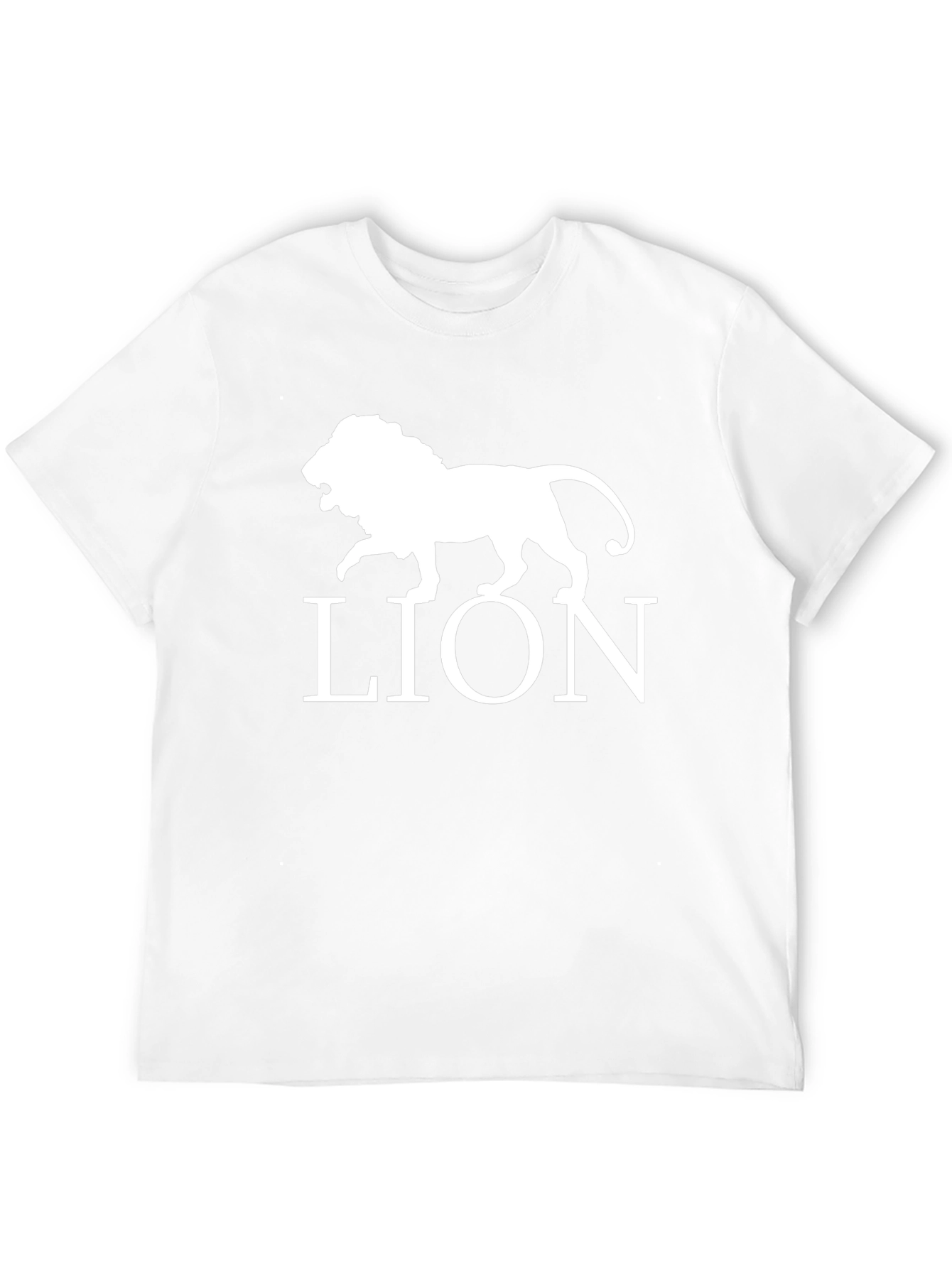 Lion Graphic Print Tee - Bold Animal Design