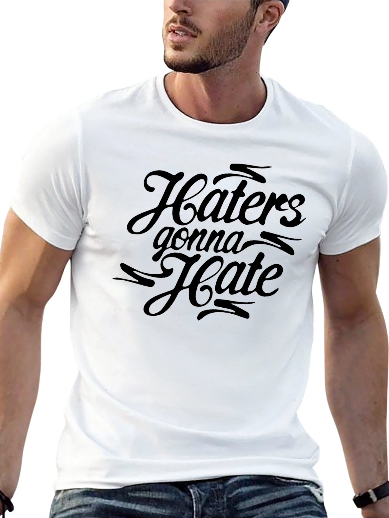 Haters Gonna Hate Black Graphic T-Shirt