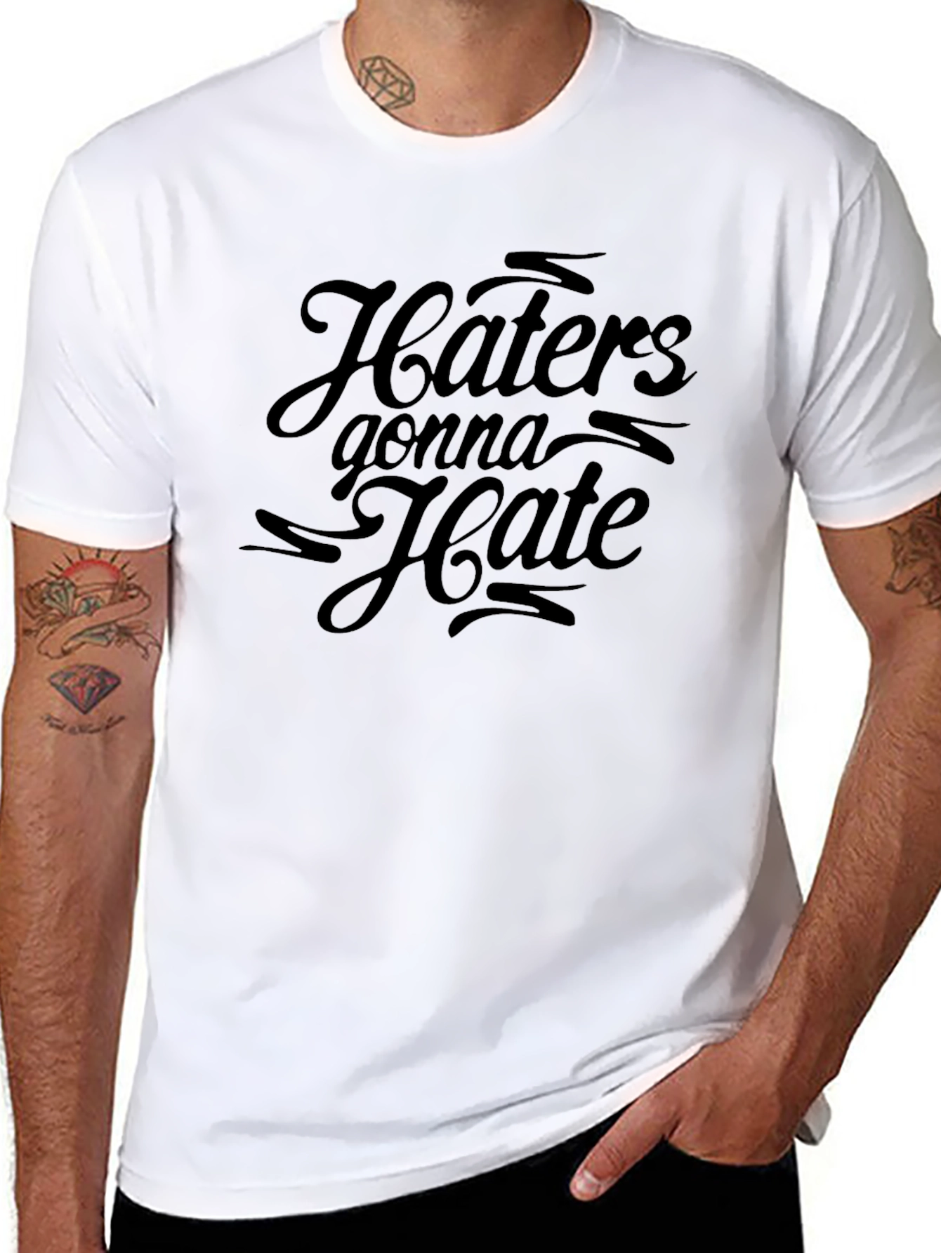 Haters Gonna Hate Black Graphic T-Shirt