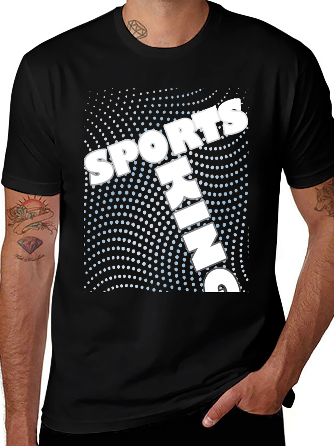 Sporting King Graphic Tee - Black Cotton