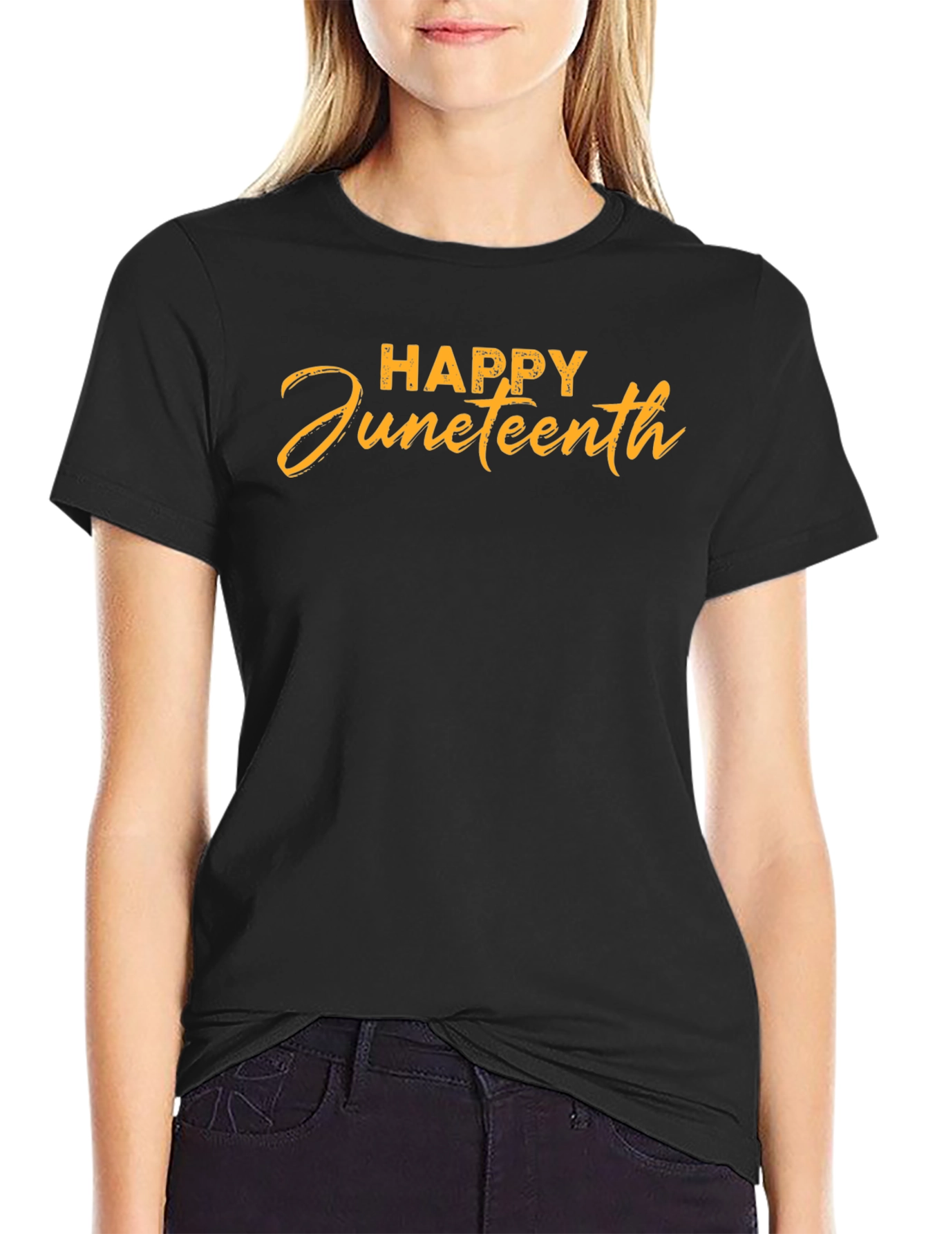Happy Juneteenth Black Graphic Tee