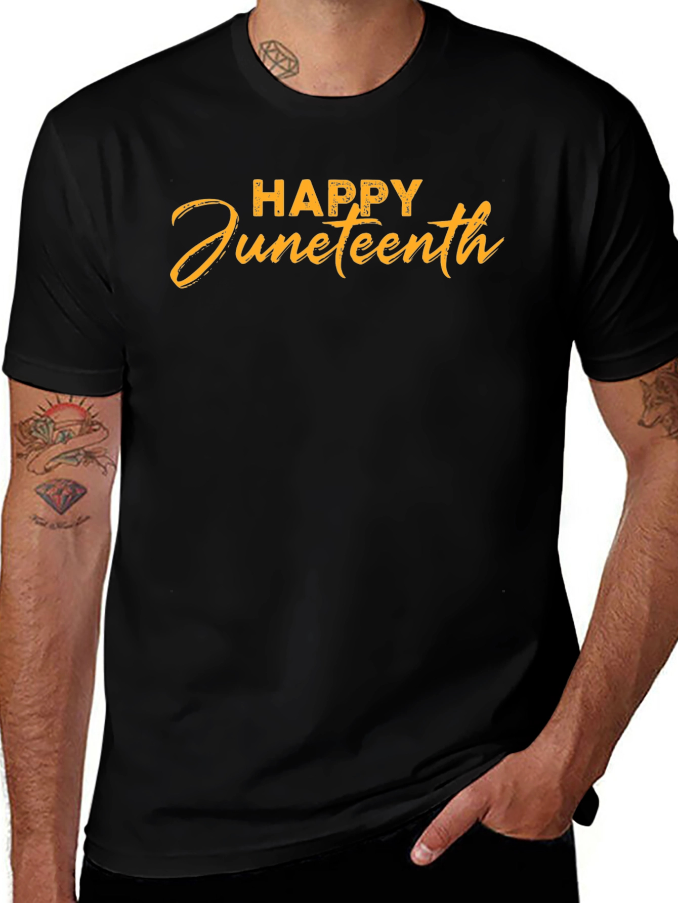 Happy Juneteenth Black Graphic Tee
