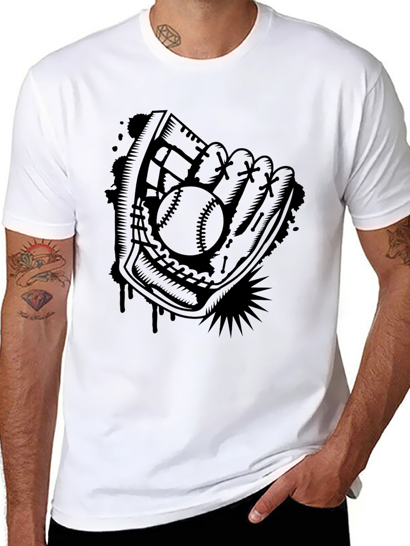 Baseball Glove Graphic T-Shirt