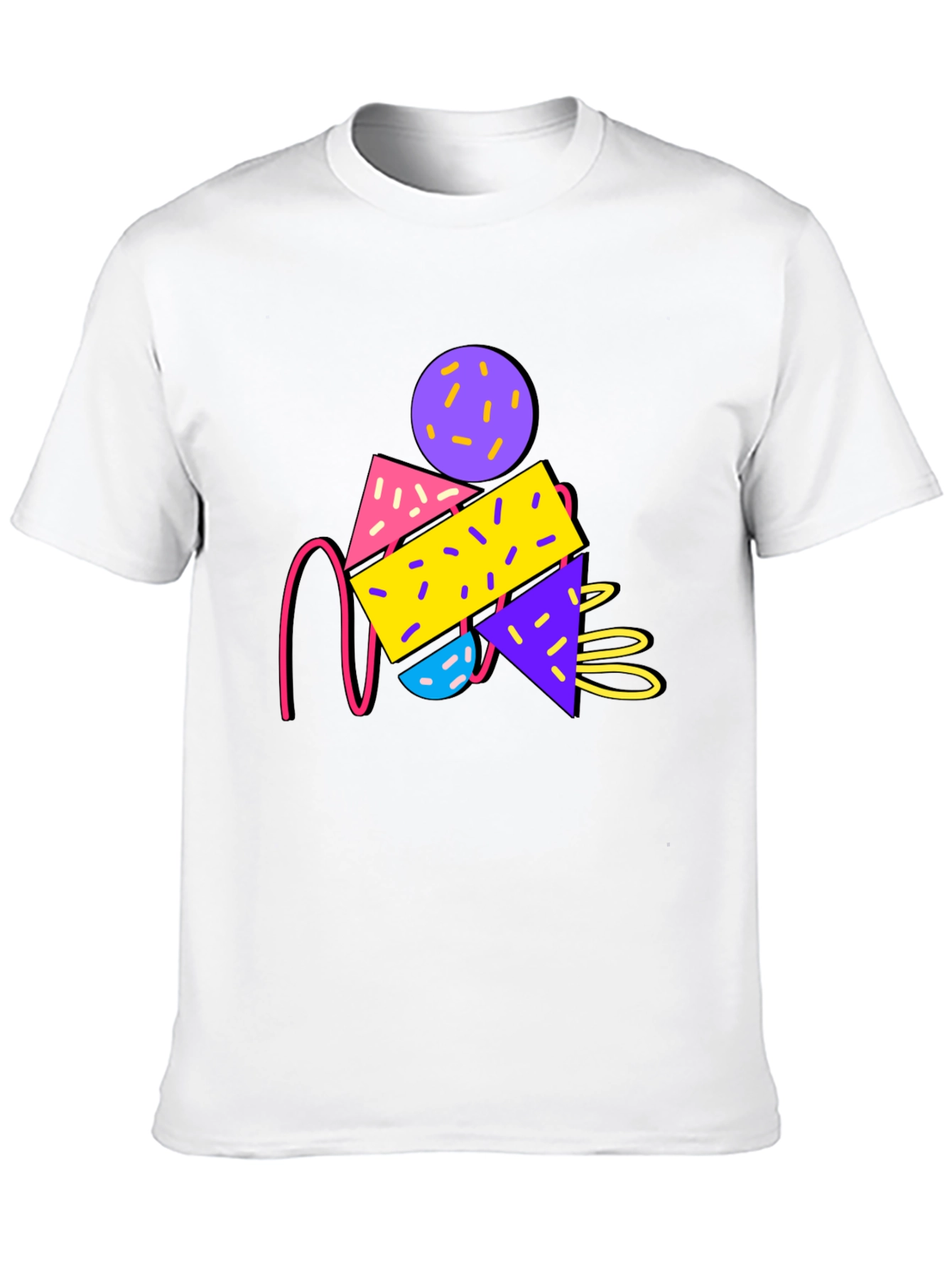 Retro Graphic T-Shirt - 80s Memphis Design