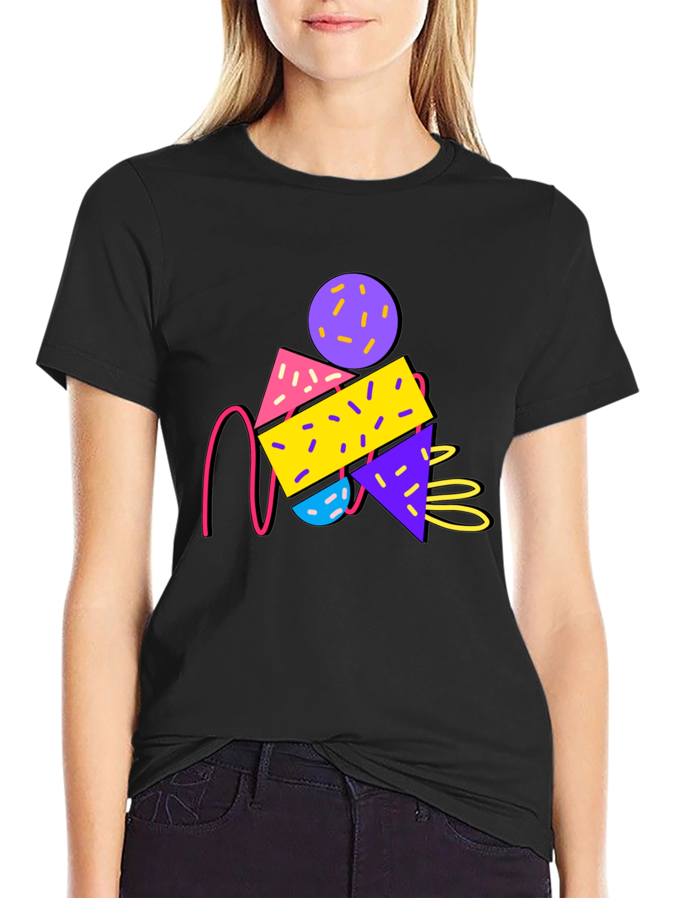Retro Graphic T-Shirt - 80s Memphis Design