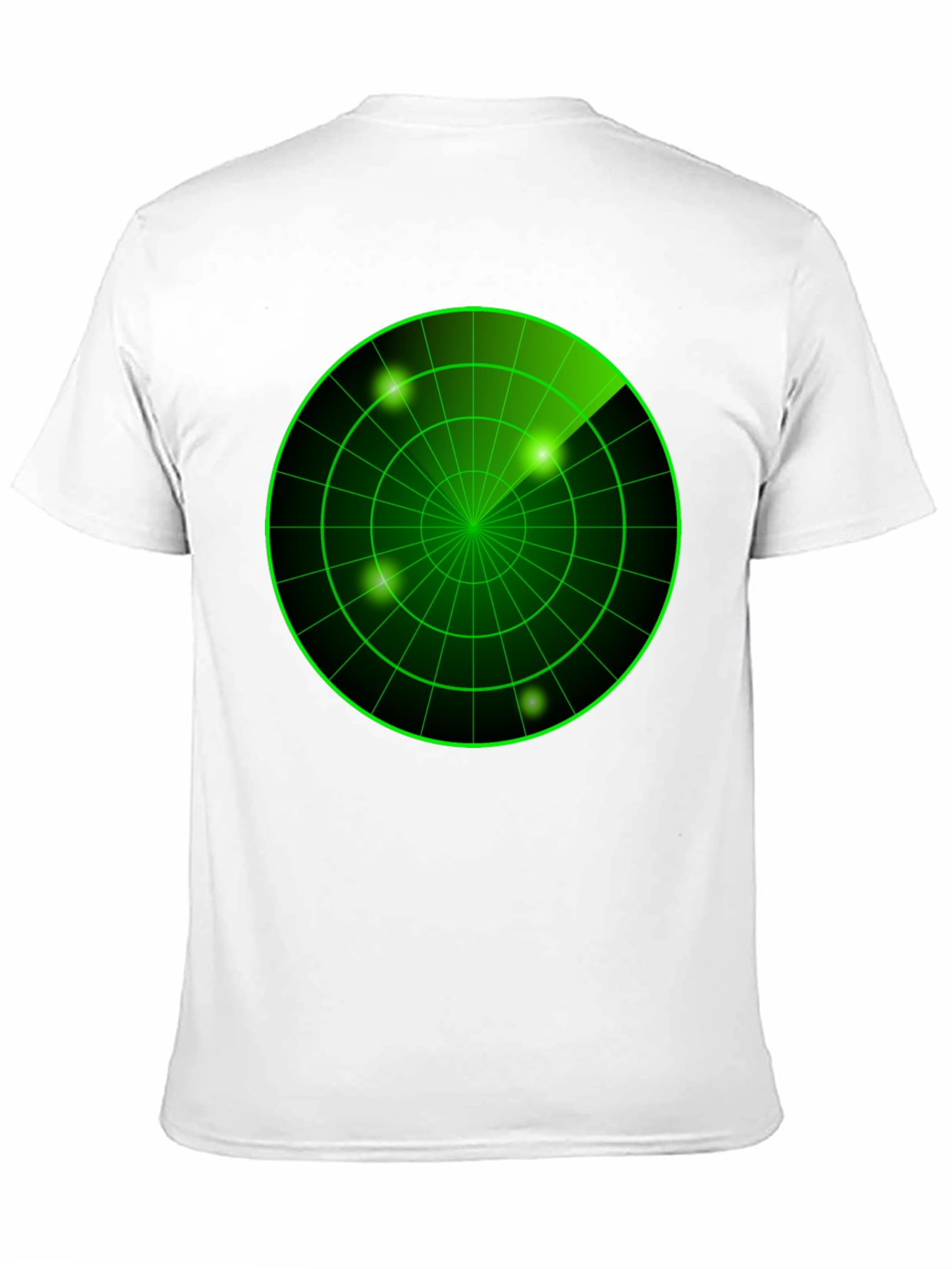 Radar Screen Graphic Tee - Black Cotton T-Shirt