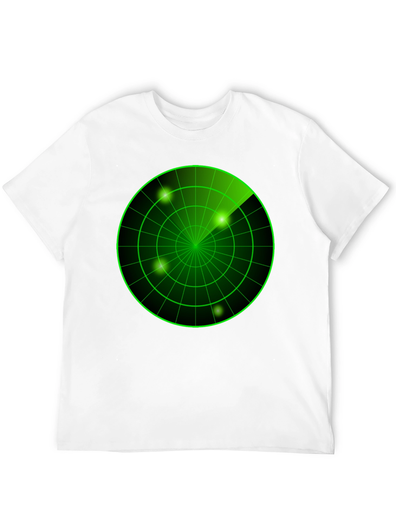 Radar Screen Graphic Tee - Black Cotton T-Shirt