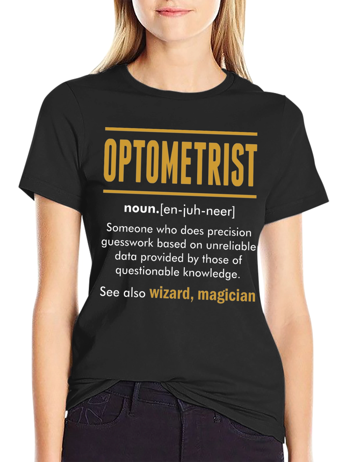Optometrist Definition T-Shirt - Funny Eye Doctor Gift