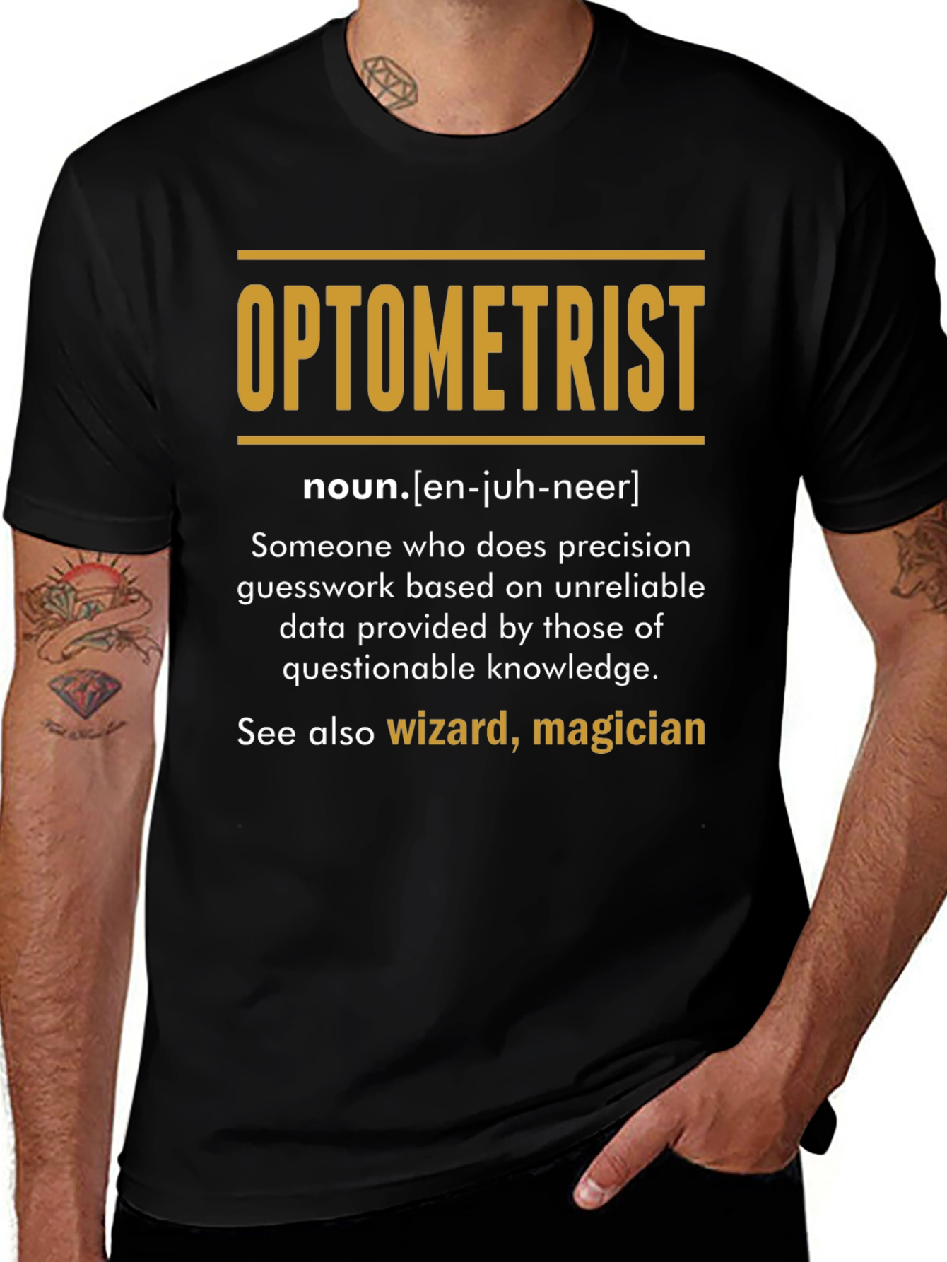Optometrist Definition T-Shirt - Funny Eye Doctor Gift