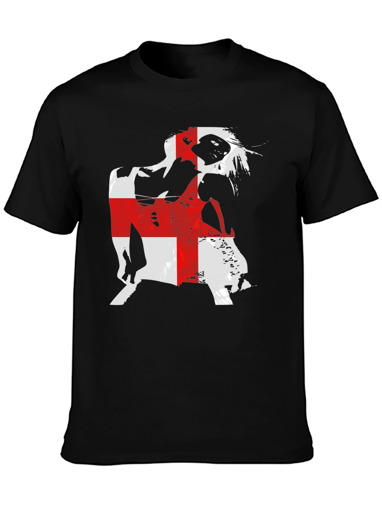 England Flag Graphic Black T-Shirt