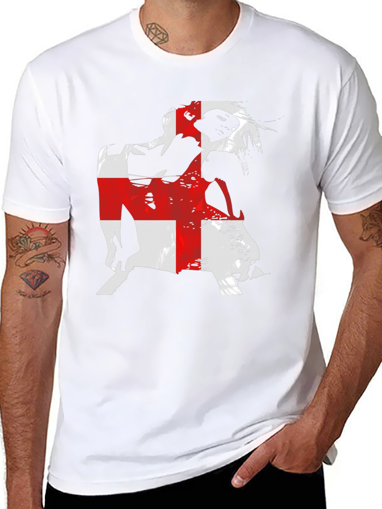 England Flag Graphic Black T-Shirt