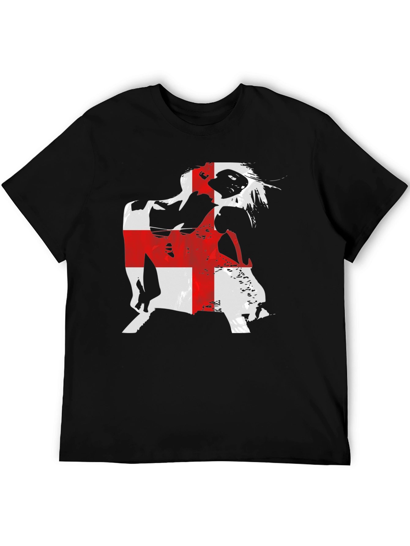 England Flag Graphic Black T-Shirt