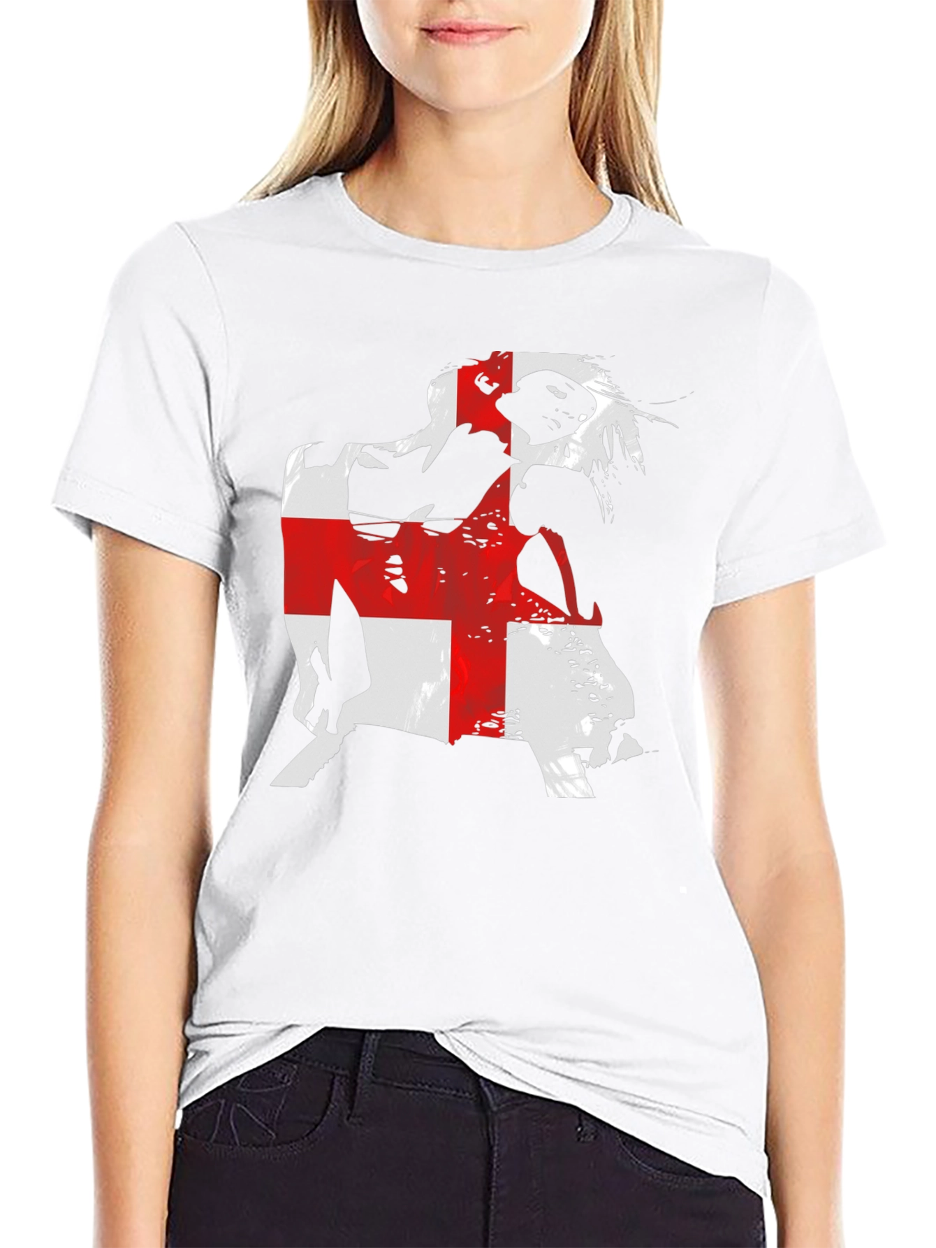 England Flag Graphic Black T-Shirt