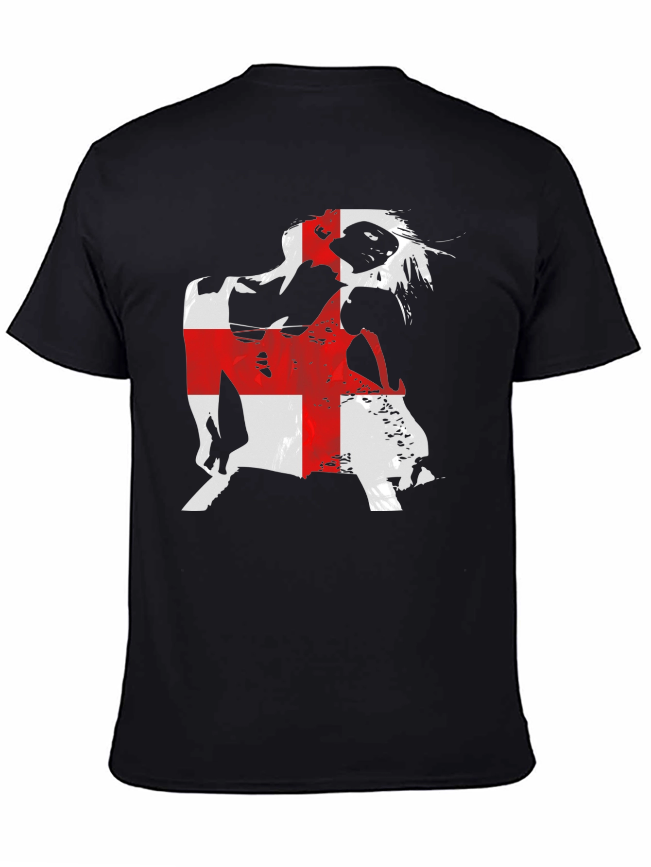 England Flag Graphic Black T-Shirt