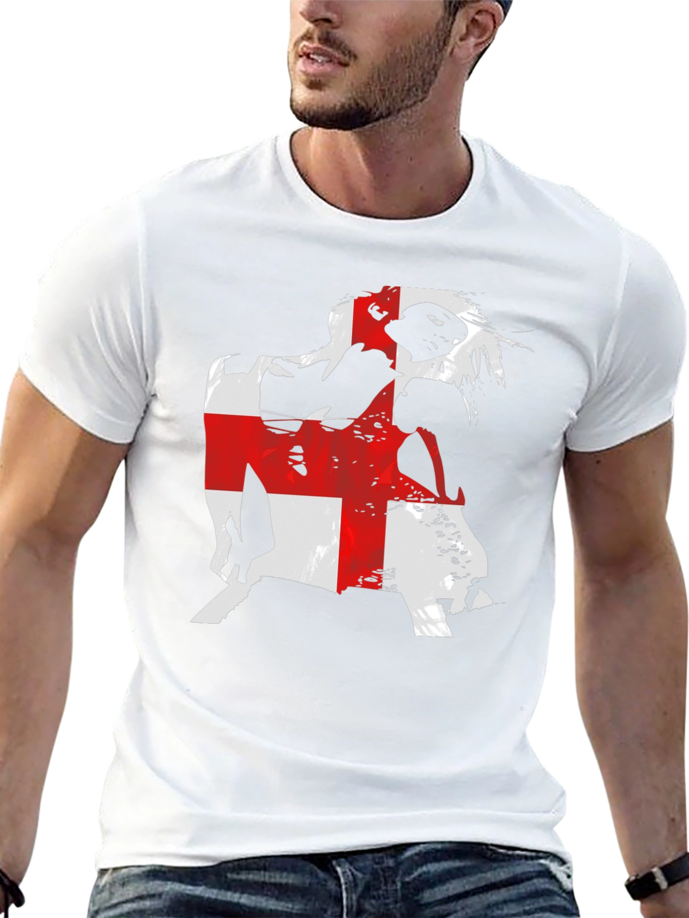 England Flag Graphic Black T-Shirt