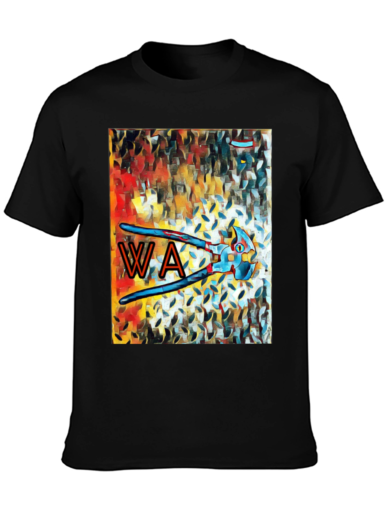Abstract Art WA Letter Tool Graphic T-Shirt