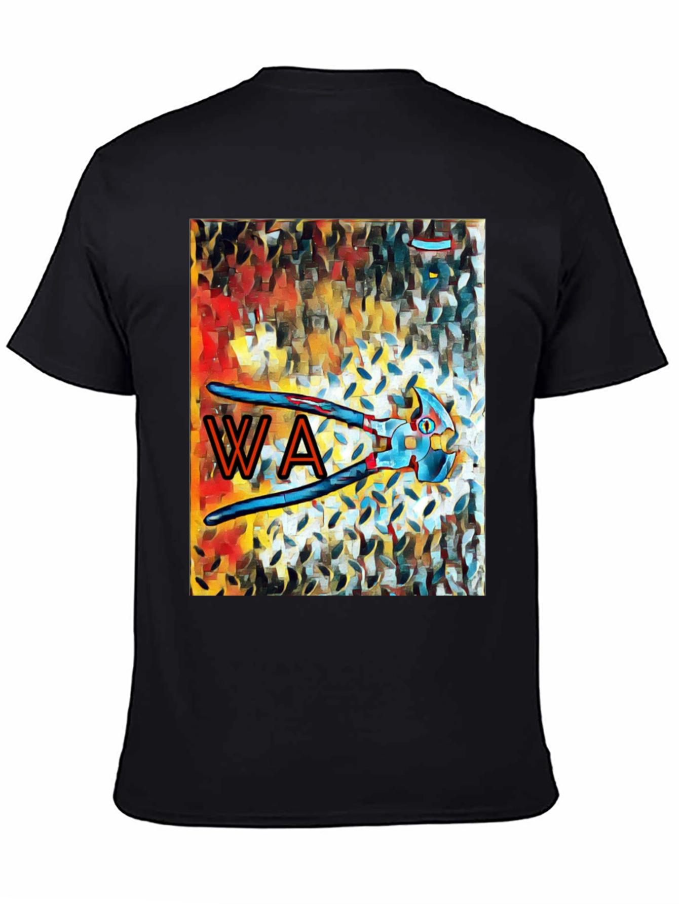 Abstract Art WA Letter Tool Graphic T-Shirt