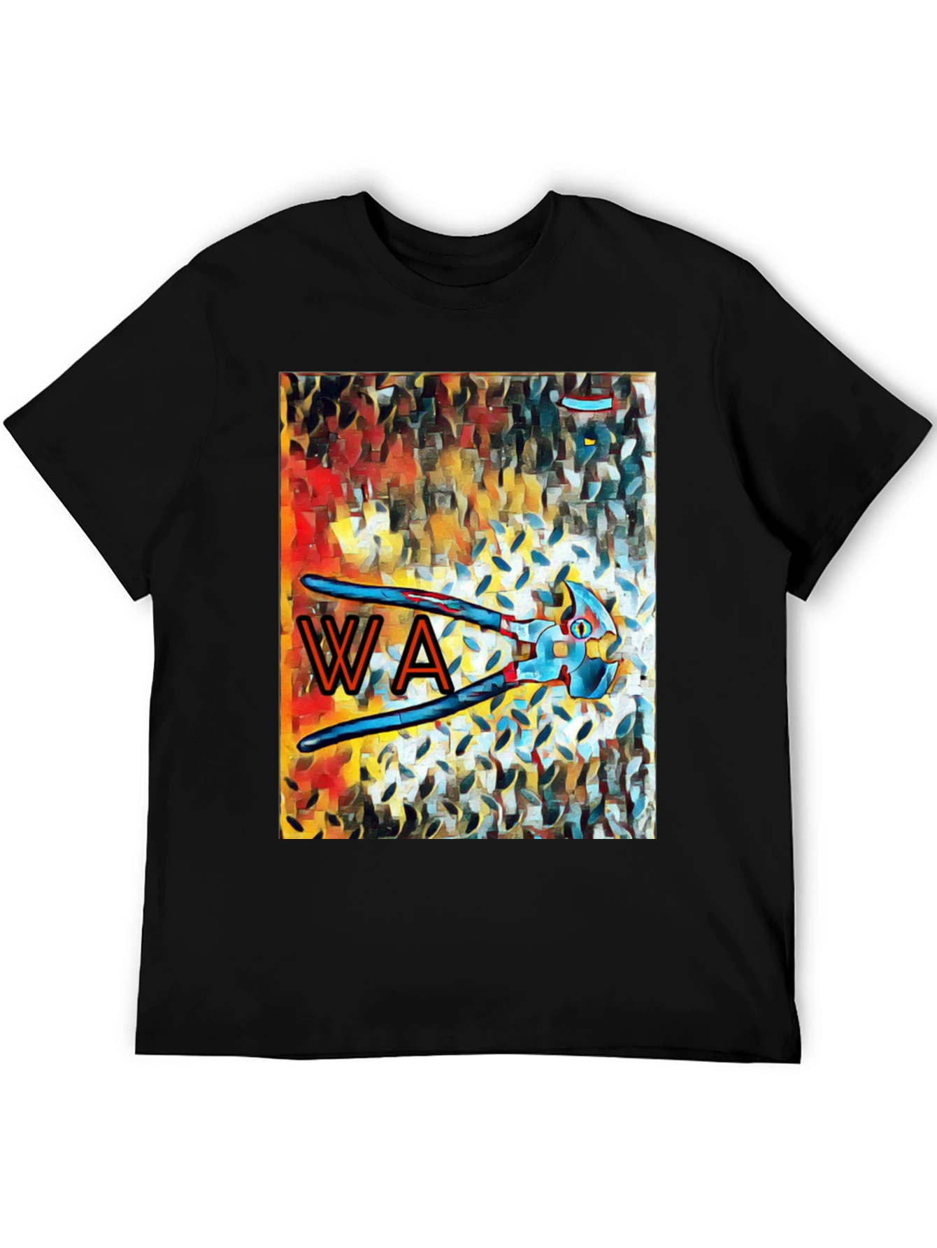 Abstract Art WA Letter Tool Graphic T-Shirt