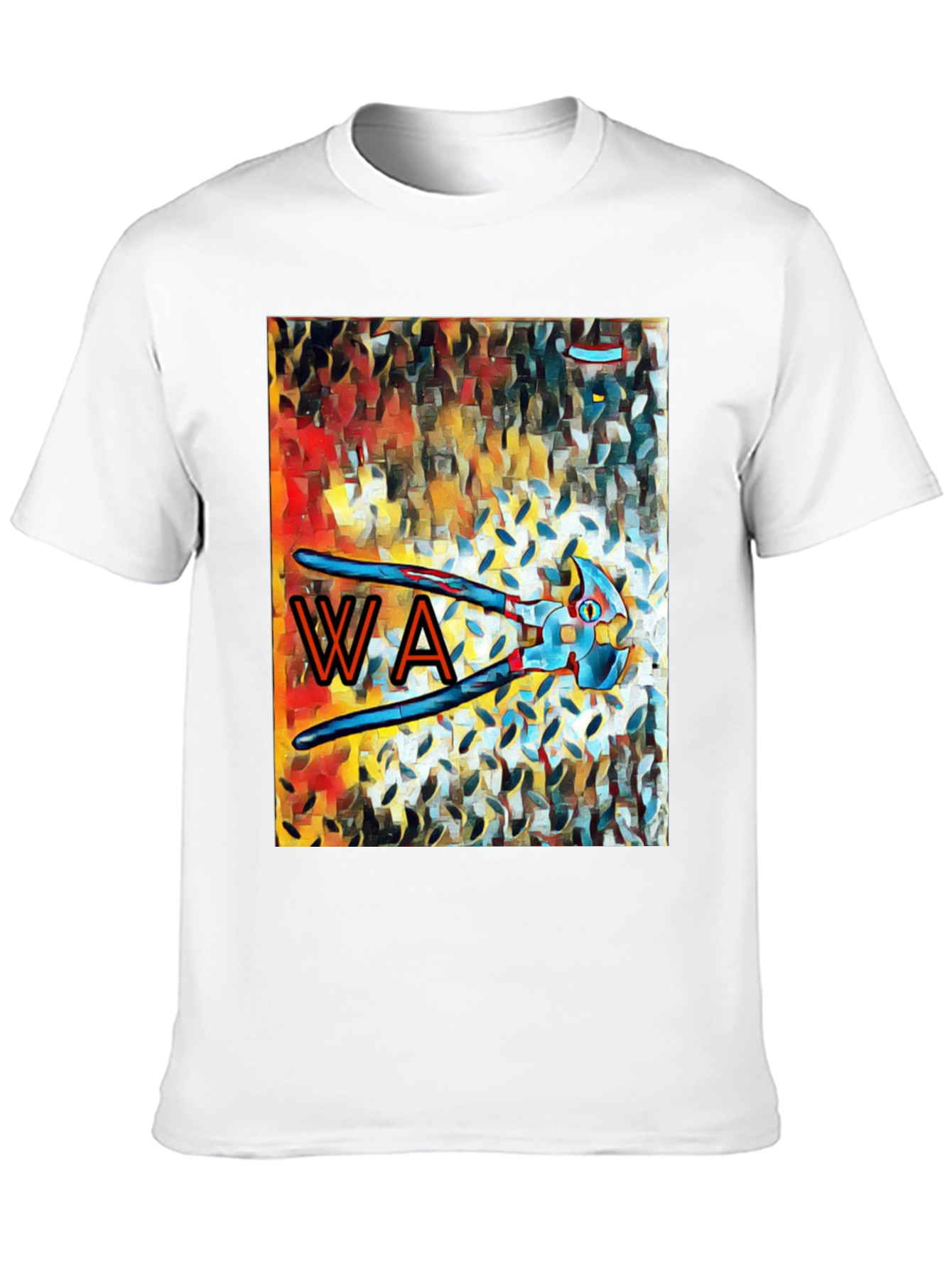 Abstract Art WA Letter Tool Graphic T-Shirt